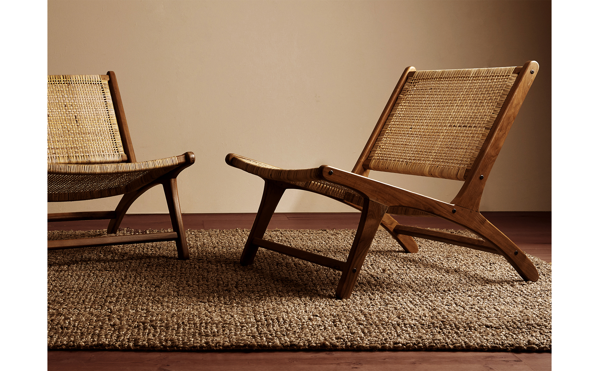 teak and rattan armchair zara