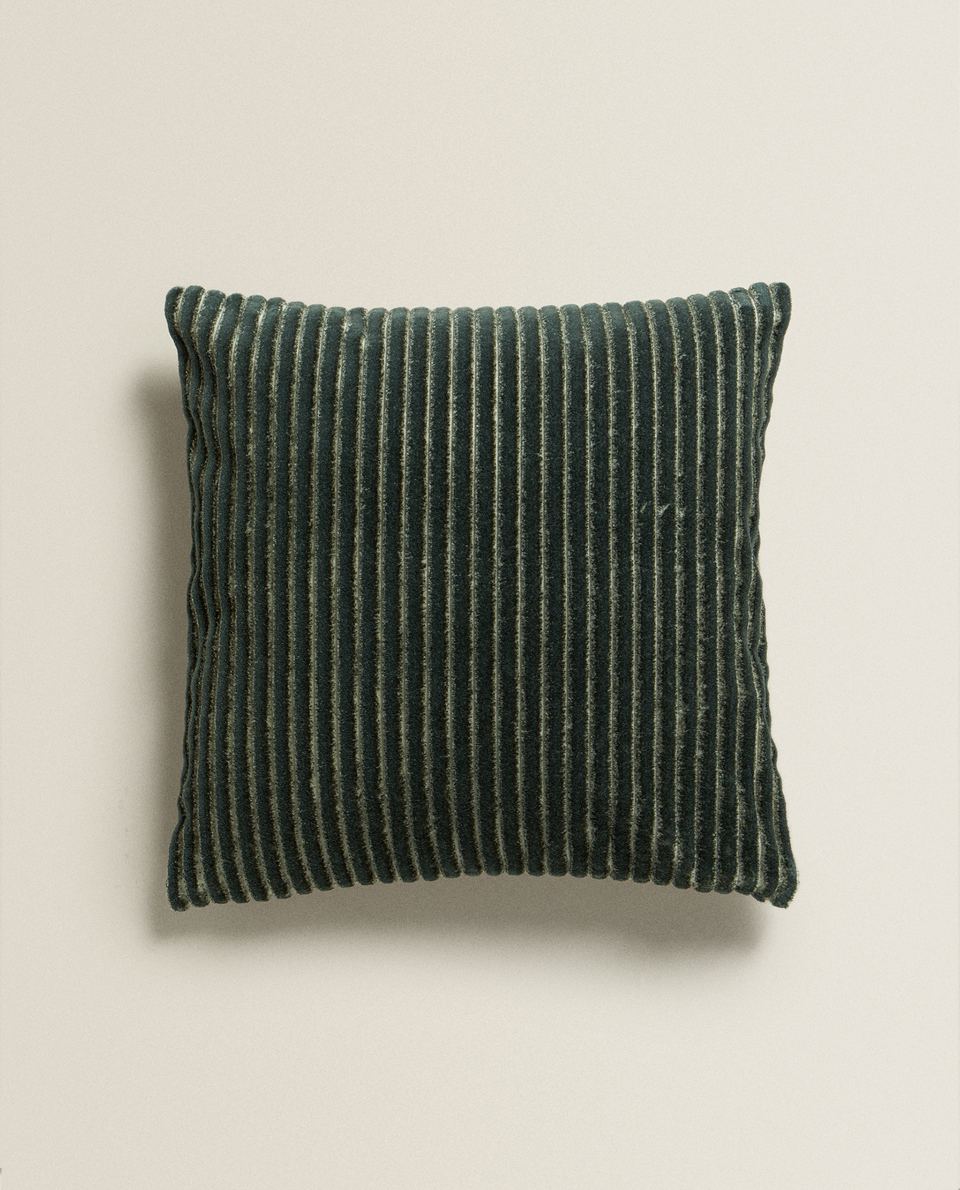 Corduroy Throw Pillow Photo Frames Decoration Bedroom Zara
