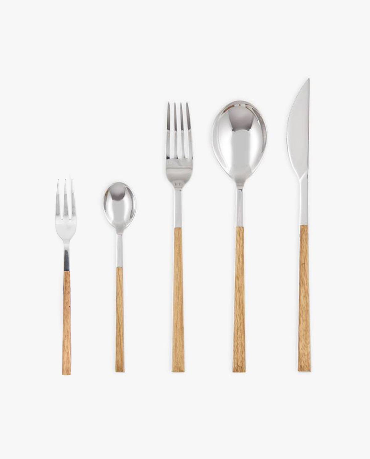 CUTLERY WITH WOOD-EFFECT HANDLE