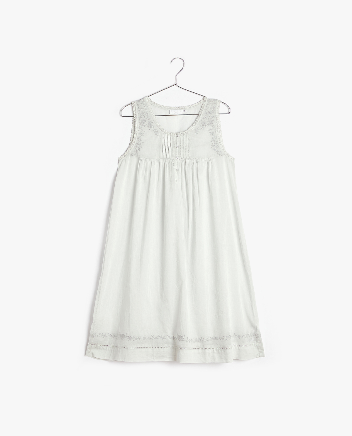CAMISÃN ALGODÃN BORDADO FLORAL