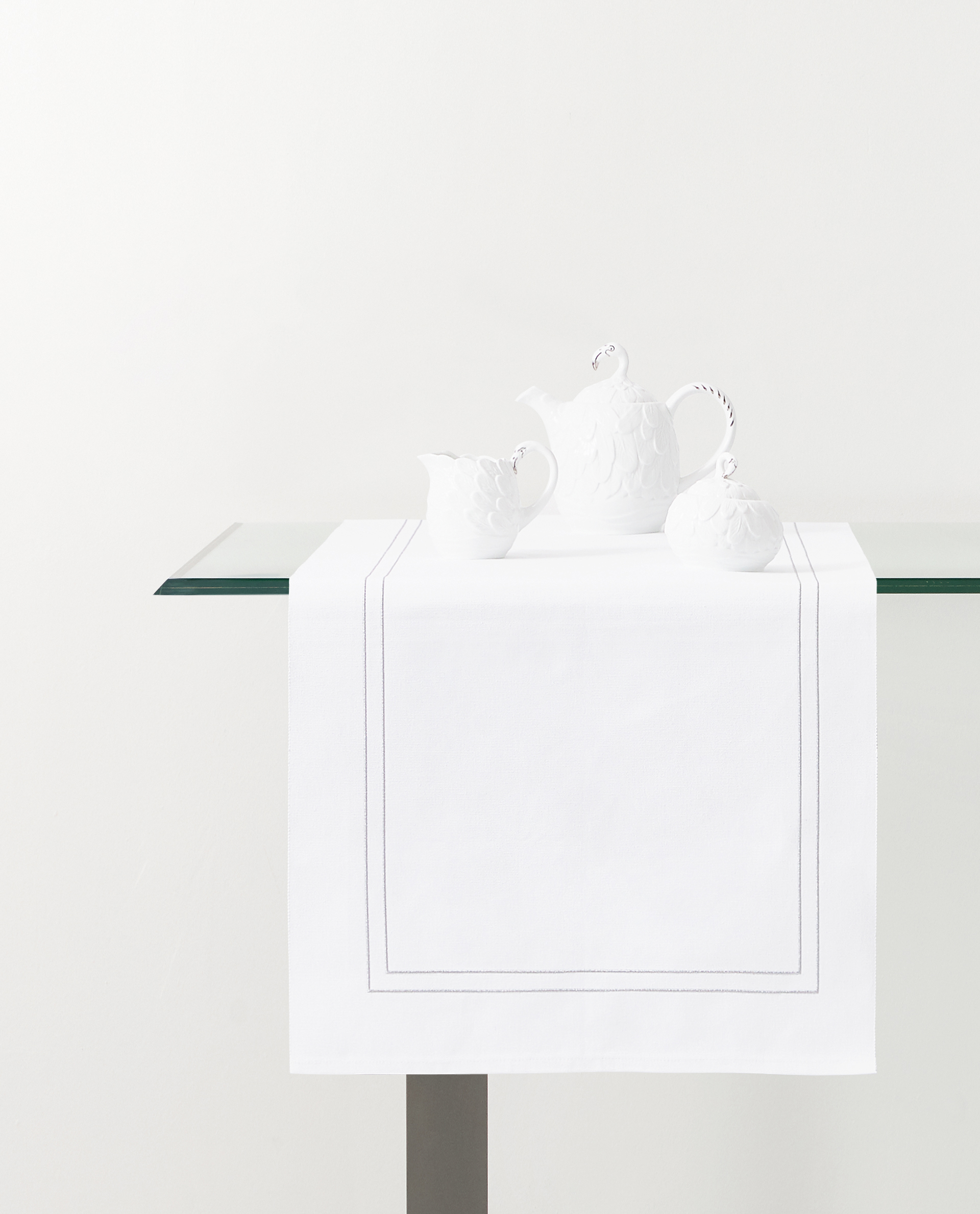 Embroidered Cotton Table Runner Runners Kitchen Dining Embroidered Cotton Table Runner