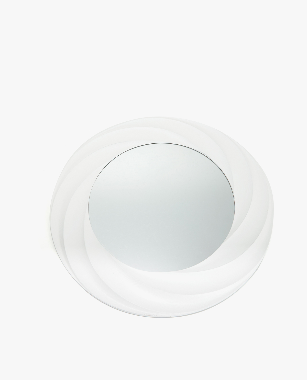Round Mirror With White Spiral Wooden Frame Mirrors Decoration Round Mirror With White Spiral Wooden Frame