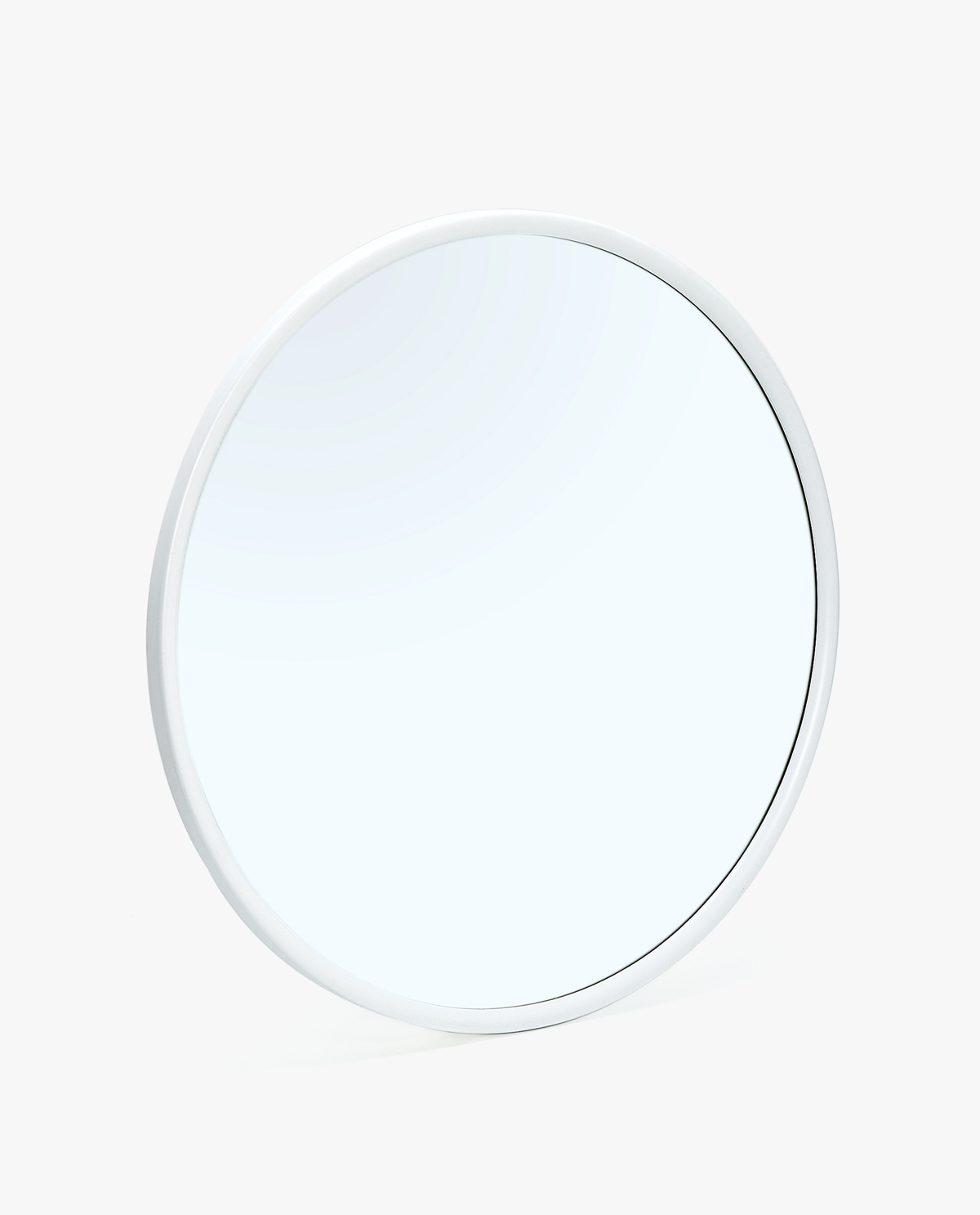Round Mirror With White Frame