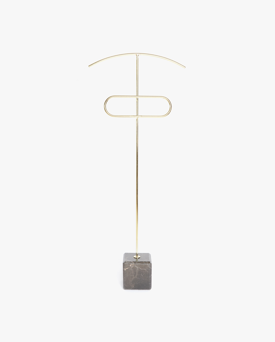 Valet Stand With Marble Base Door Knobs Decoration Living