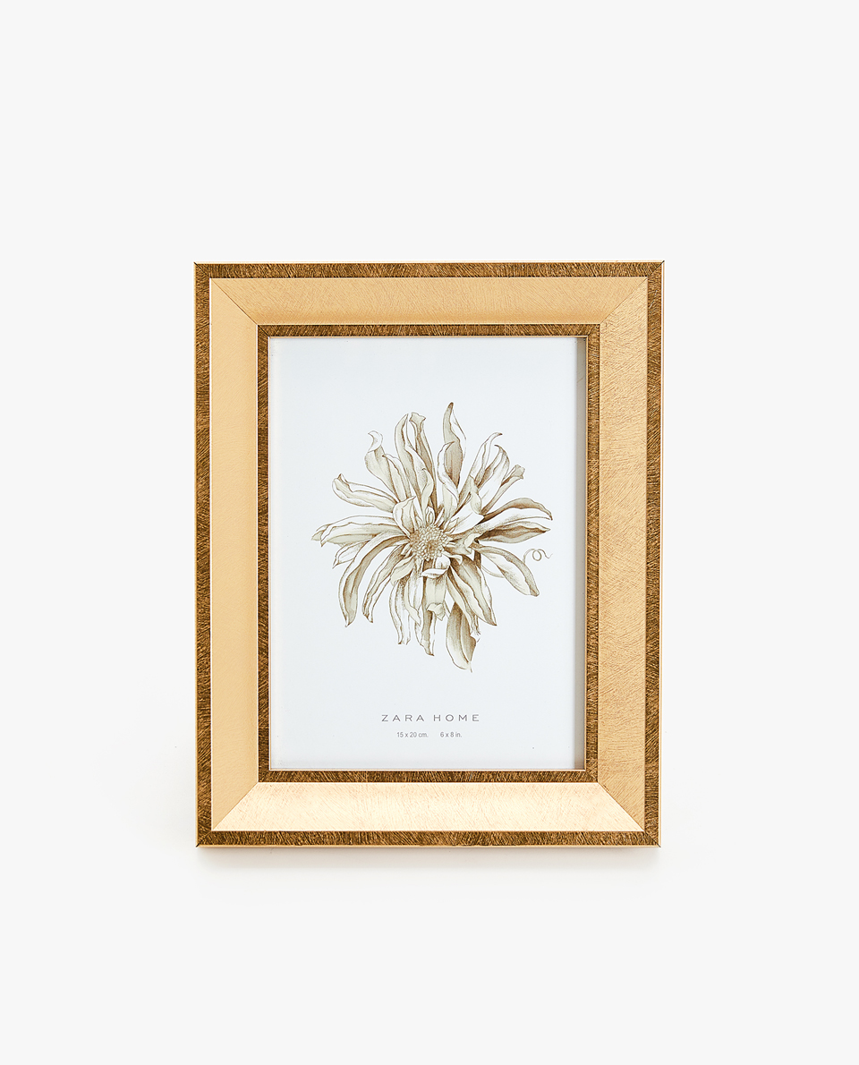 Picture Frames Zara Home New Collection Scored Effect Golden Frame