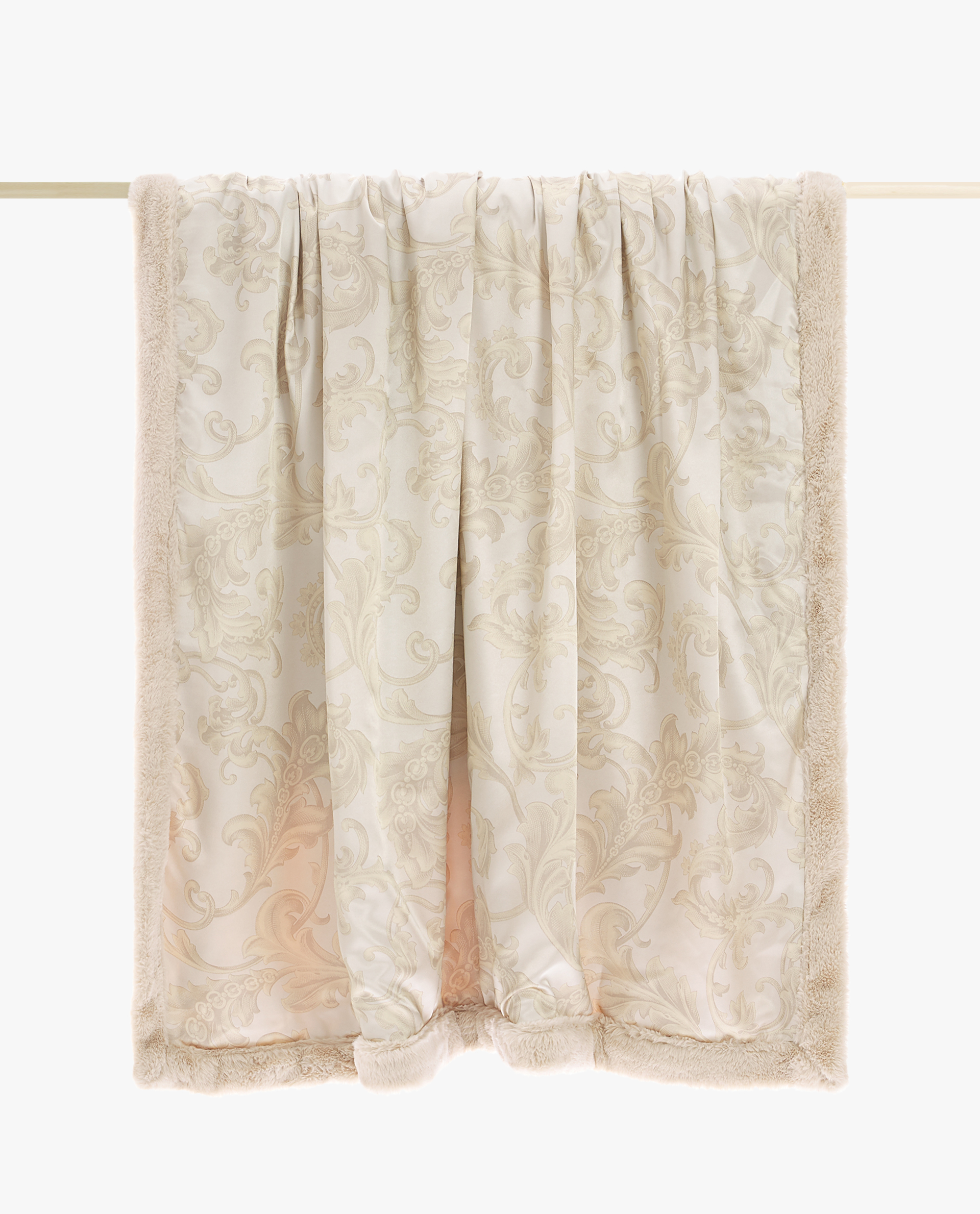 printed blanket with faux