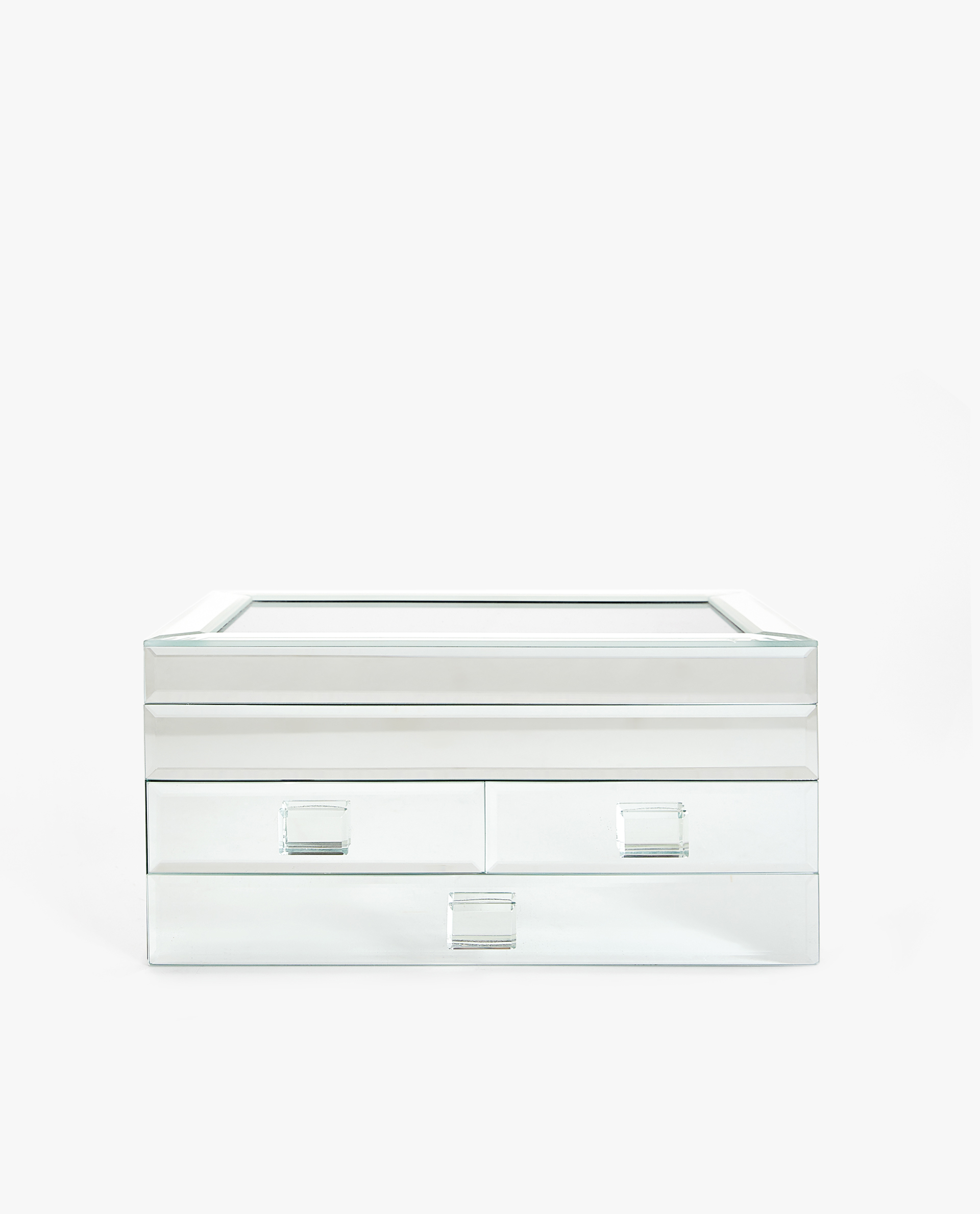 Mirrored Jewellery Box With Drawers Mirrored Jewellery Box With Drawers