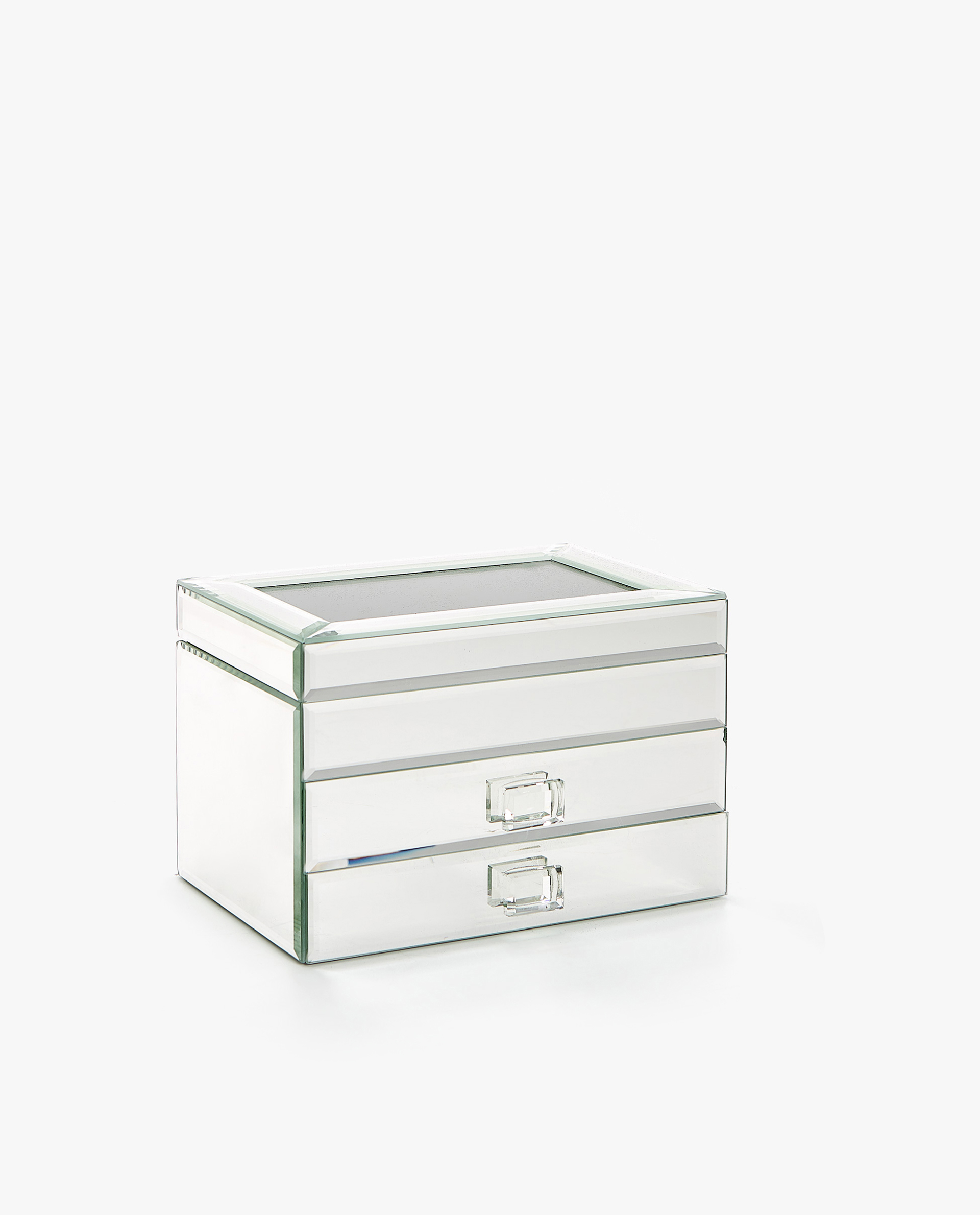 Image 1 Of The Product Mirrored Jewellery Box With Drawers Image 1 Of The Product Mirrored Jewellery Box With Drawers