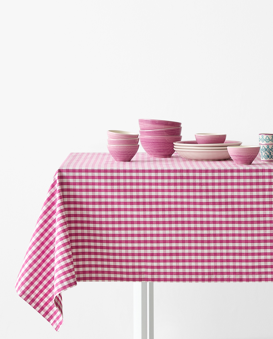 Tablecloths Kitchen Dining Zara Home Australia Gingham Check Tablecloth