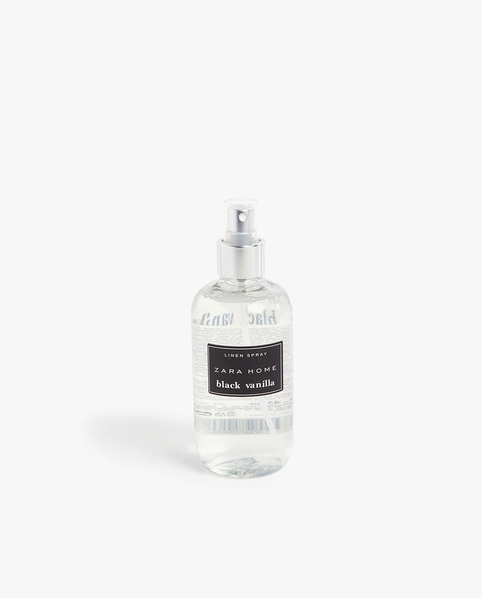 zara home black vanilla linen spray