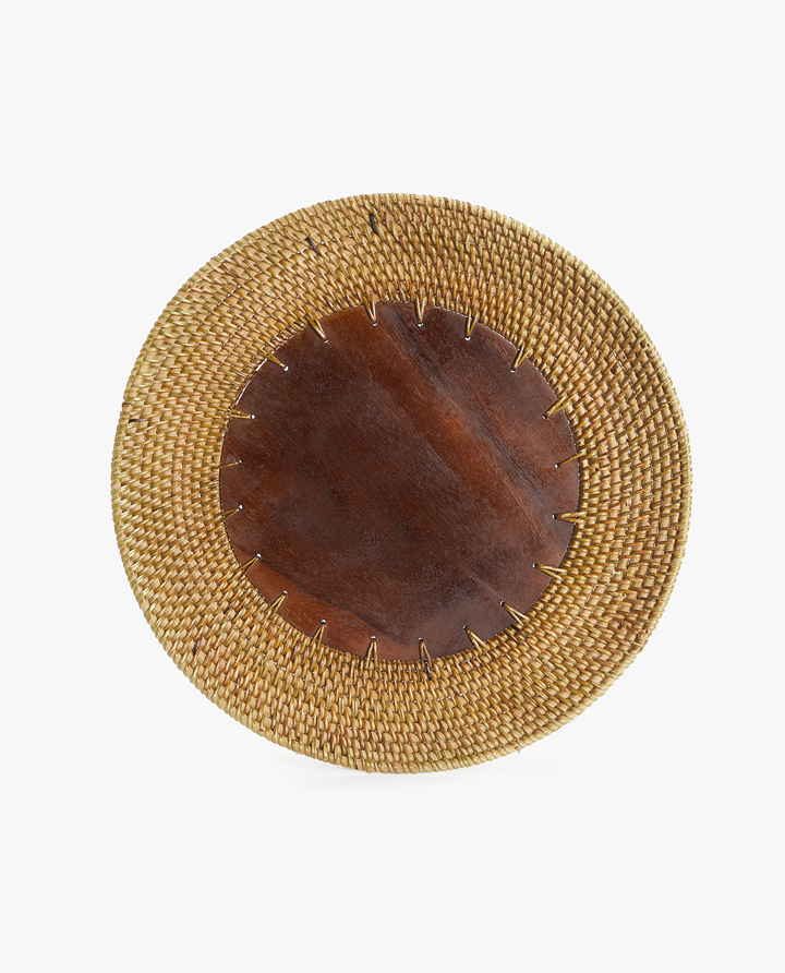 Charger Plates Kitchen Dining Zara Home United States Of America Image Of The Product Wood And Rattan Charger Plate