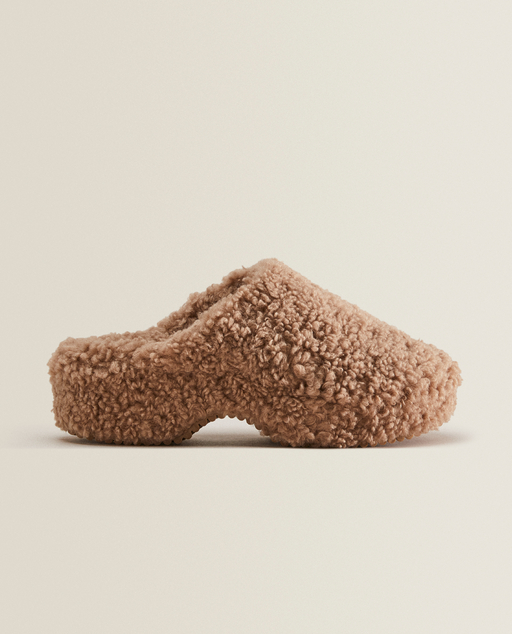 shearling clog slippers