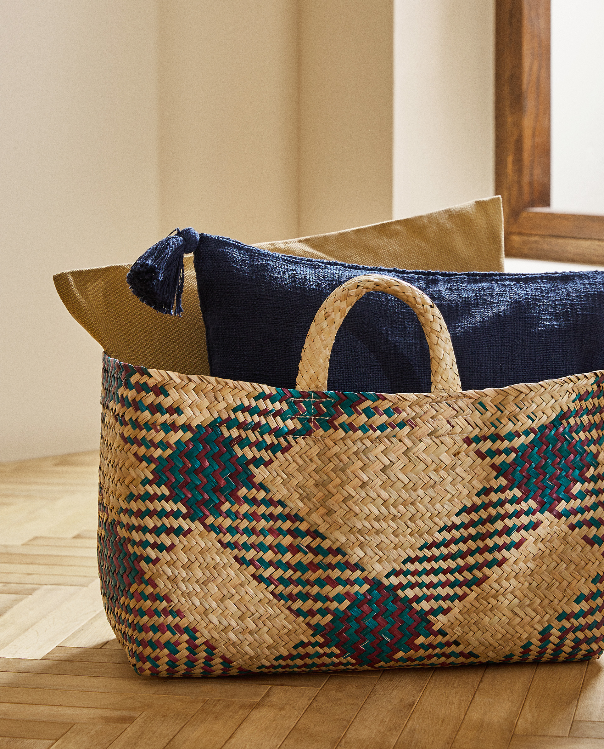 geometric print tote bag