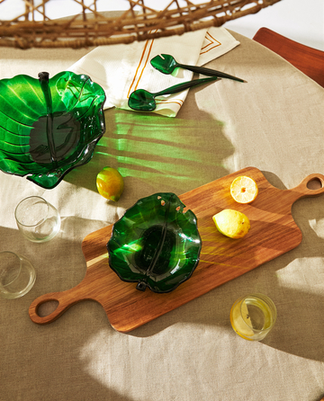 green tableware