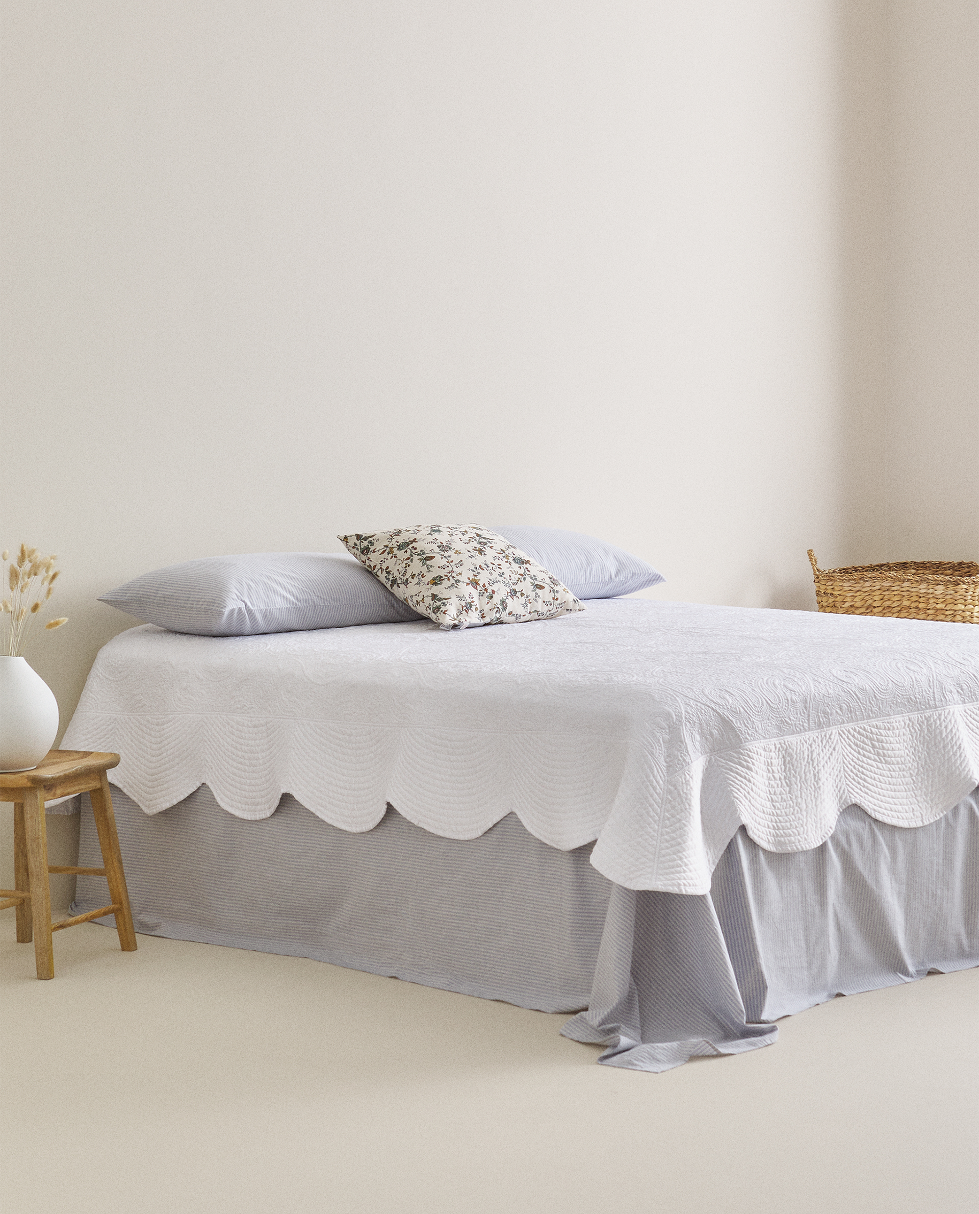 Dalgali Kenarli Sam Deseni Rolyefli Yorgan Yorgan Yatak Odasi New Collection Zara Home Turquia