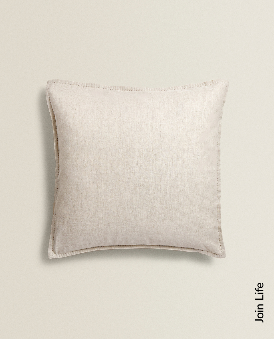Plain linen cushion cover - BLANKETS 
