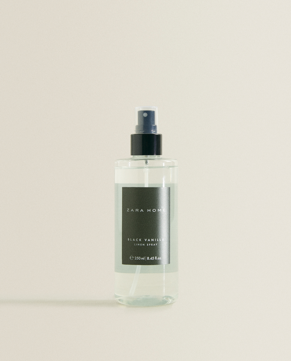 zara home black vanilla linen spray