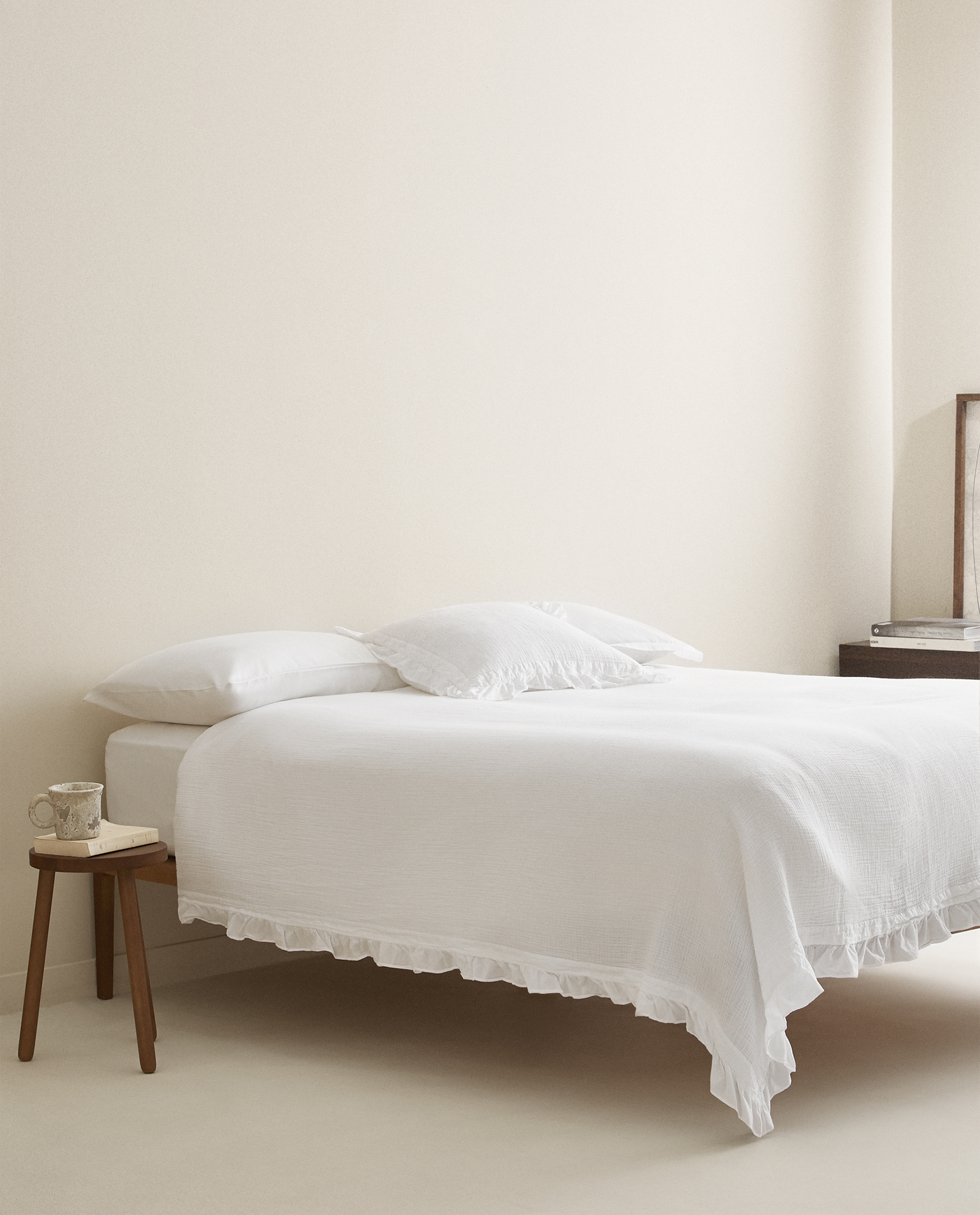 Tagesdecke Aus Baumwollgaze Mit Volant Tagesdecken Bettbezuge