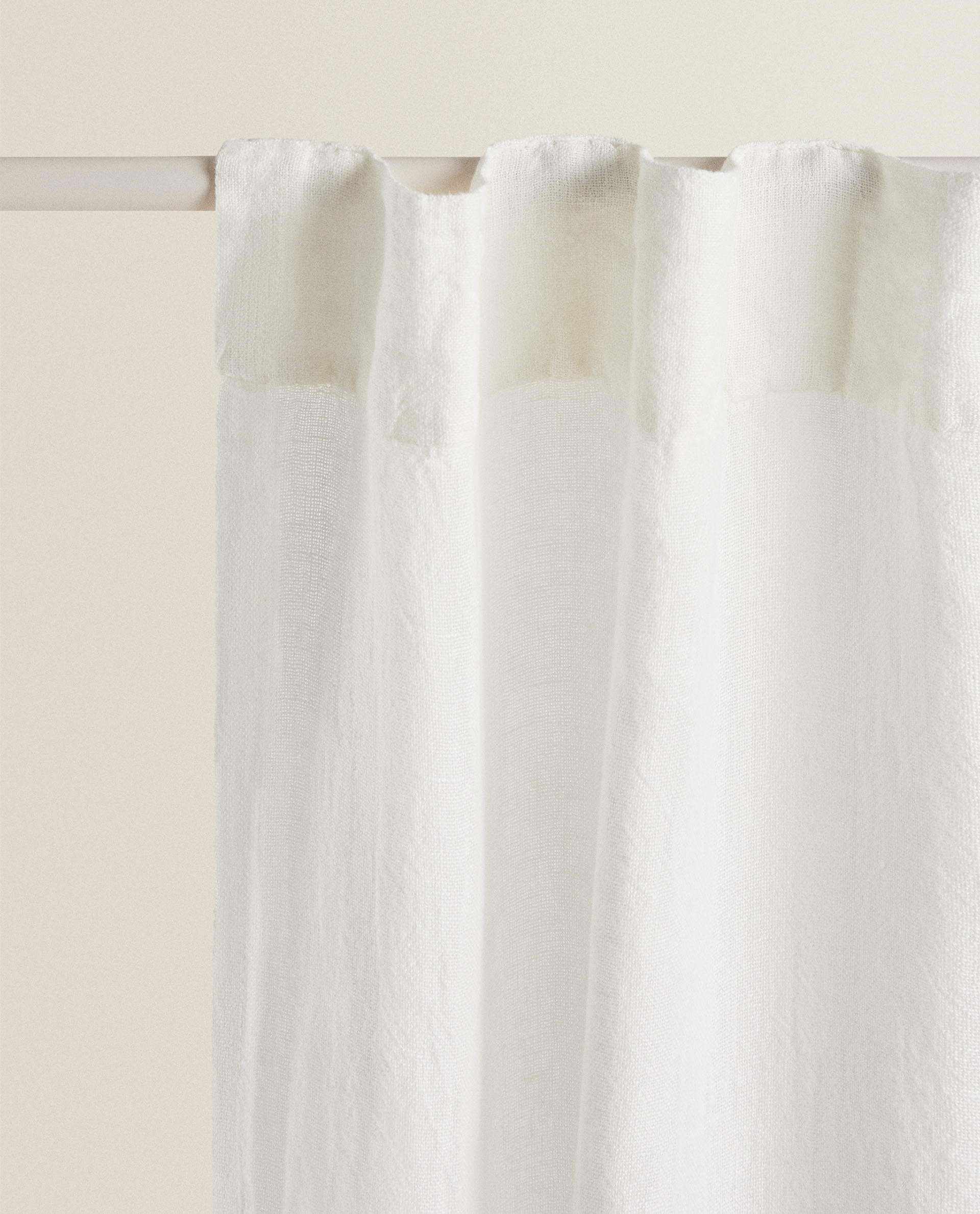cortina lino blanco
