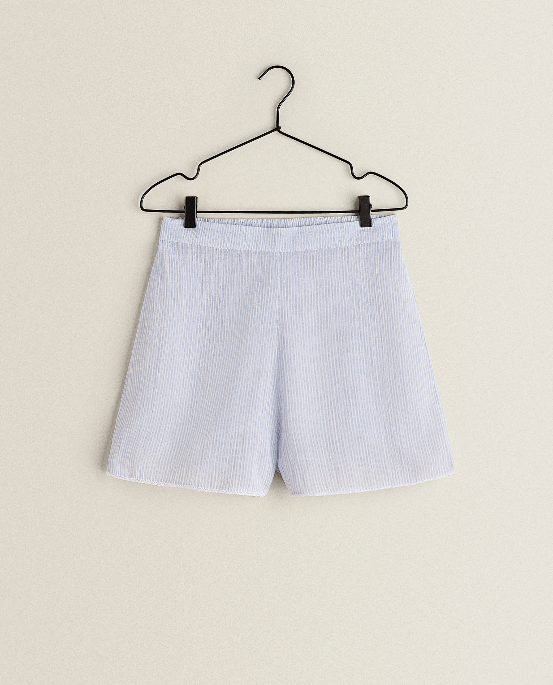 zara striped shorts