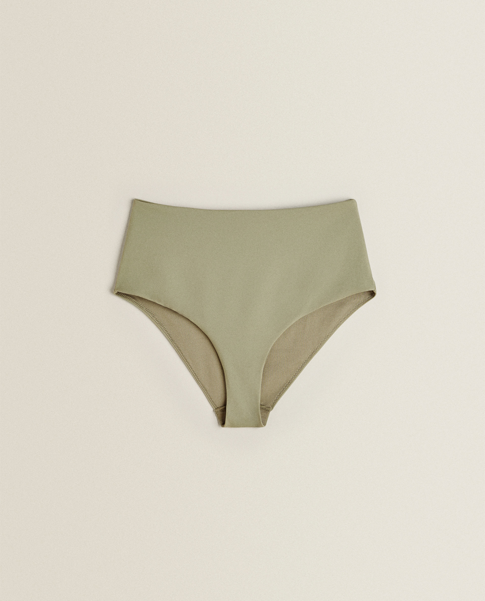 khaki green high waisted bikini