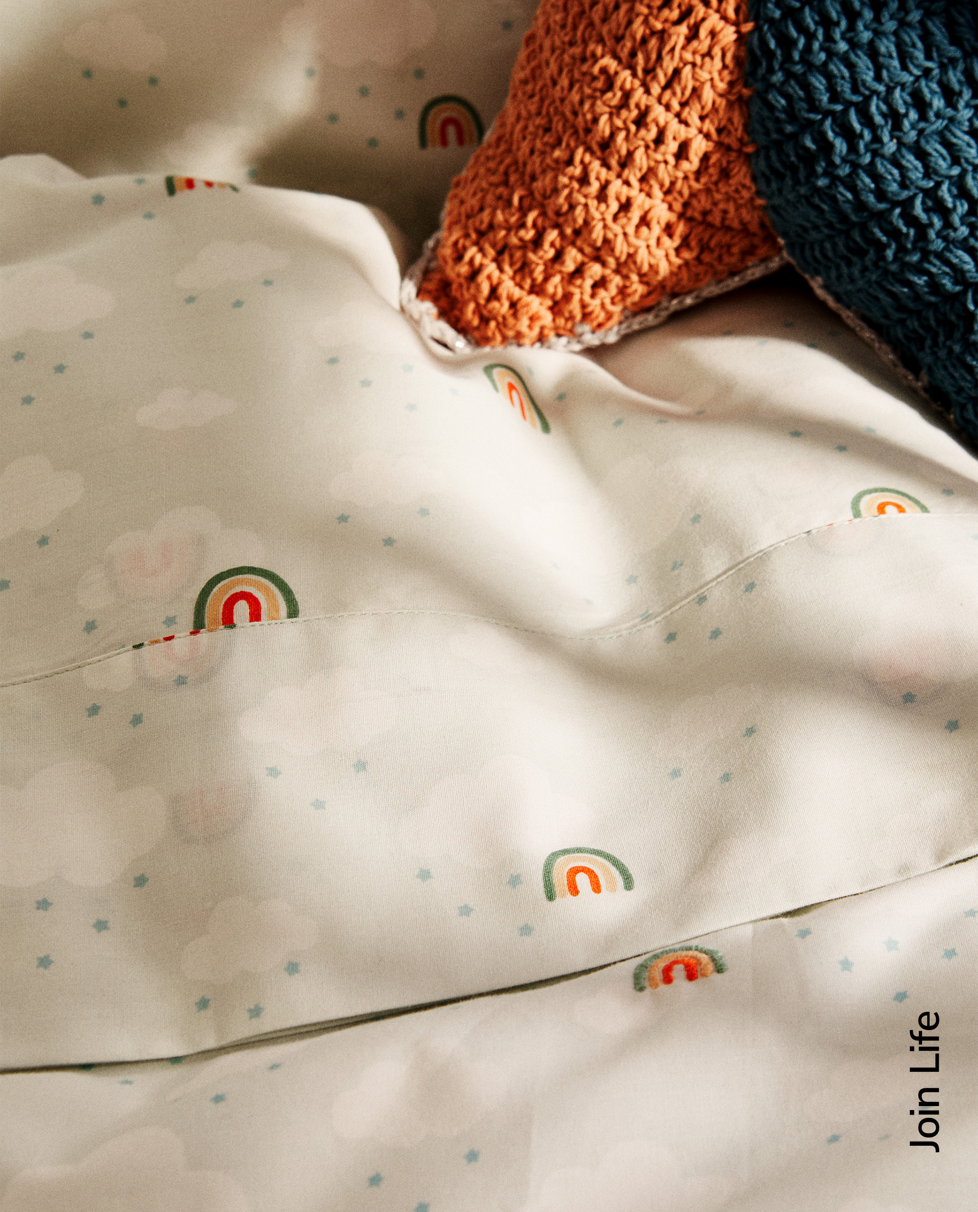 Rainbow Print Flat Sheet Duvet Covers Bedroom Kids Zara Home Turkiye Turkey