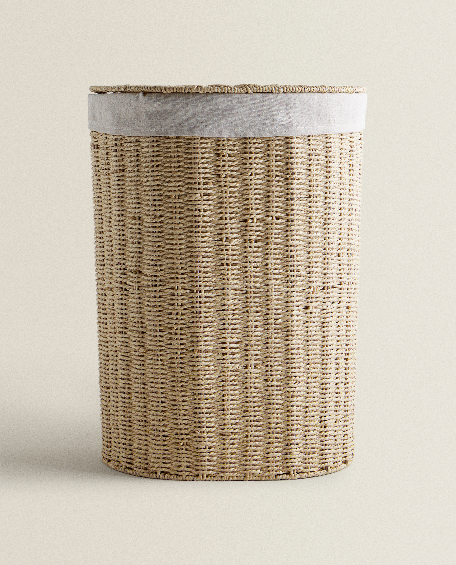 Fabric Lined Laundry Hamper Furniture And Baskets Bathroom
