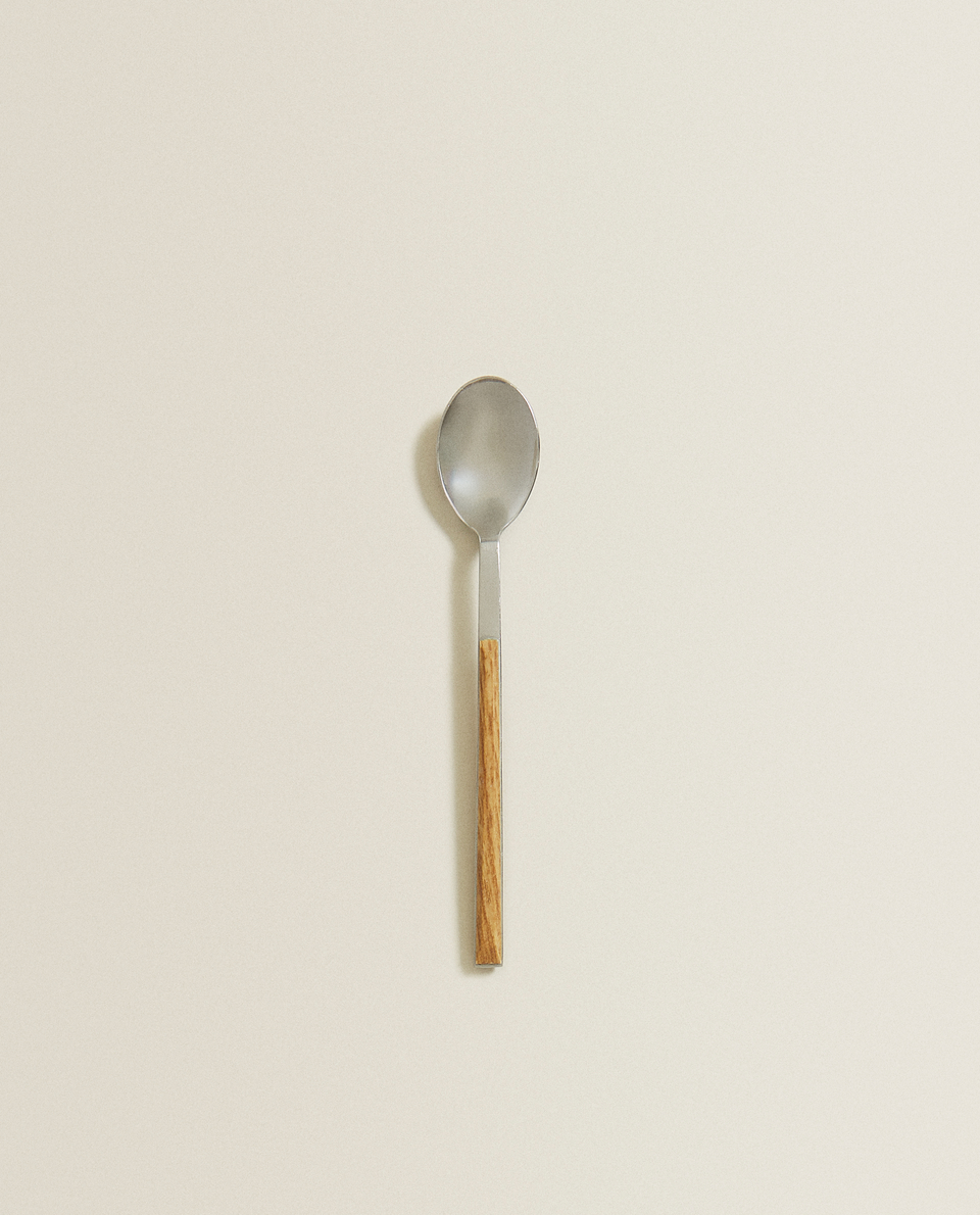 Teaspoon With Wood Effect Handle Zara Home Turkiye Turkey