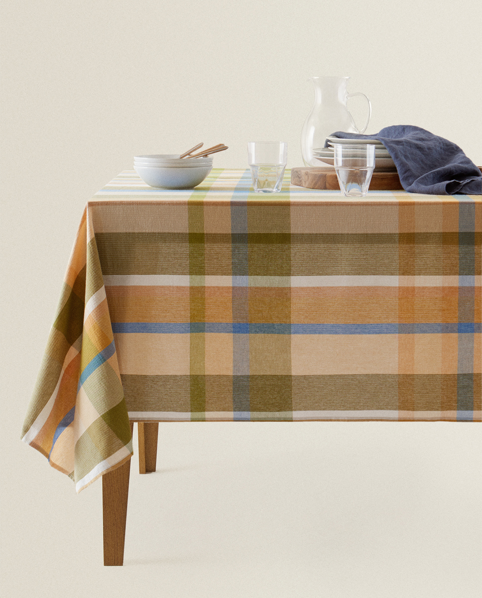 Multicoloured Check Tablecloth Tablecloths Table Linen Dining Zara Home Indonesia Multicoloured Check Tablecloth Tablecloths Table Linen Dining Zara Home Indonesia