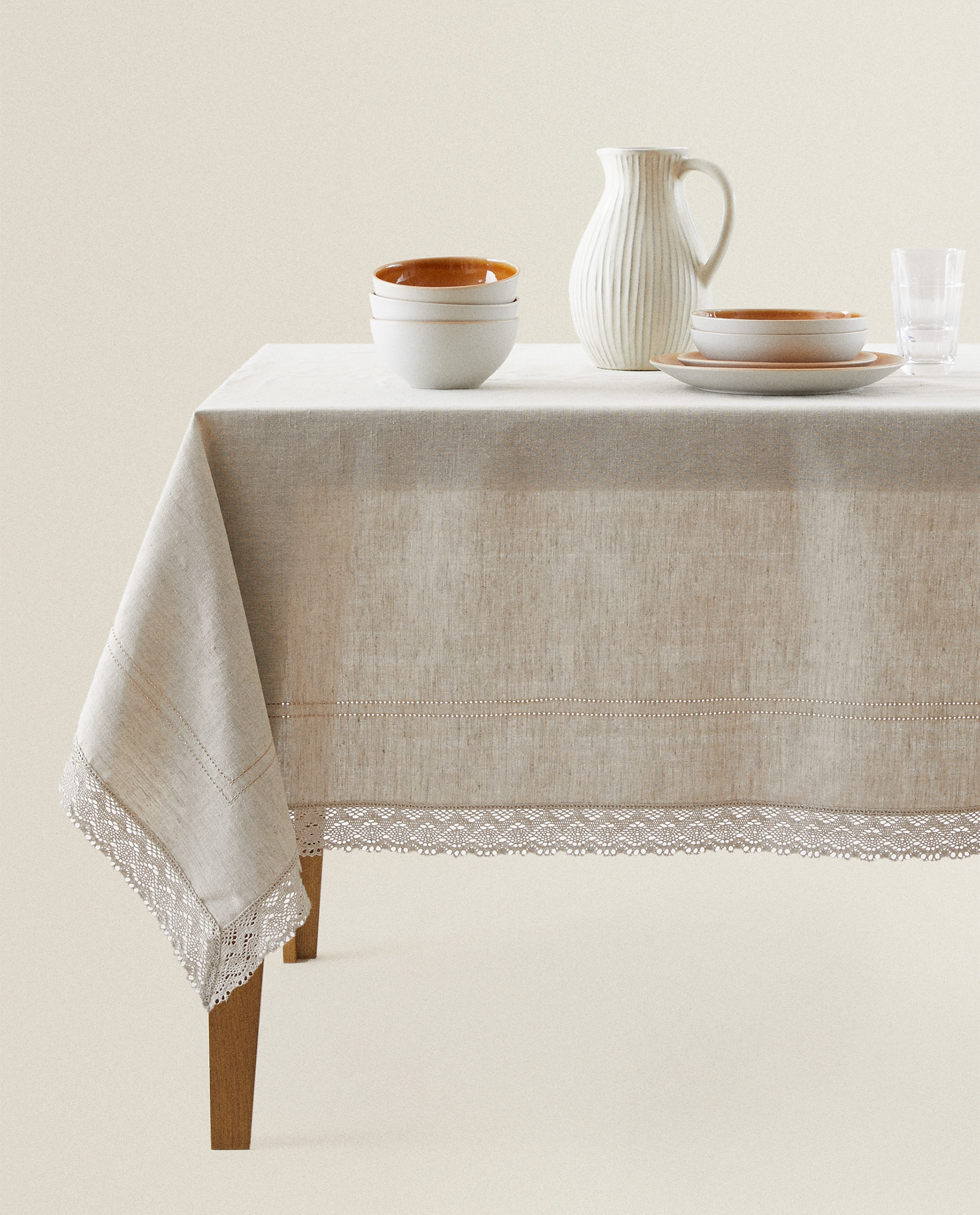 rustic linen tablecloth