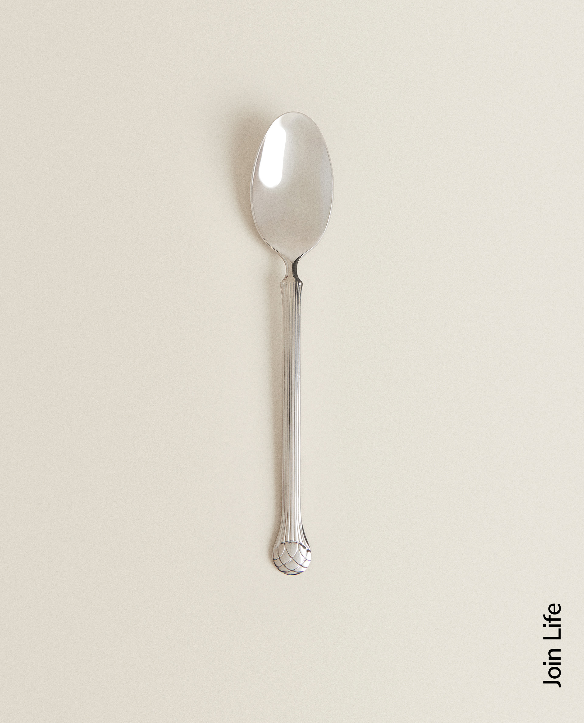 Embossed Silver Toned Spoon Zara Home Brasil