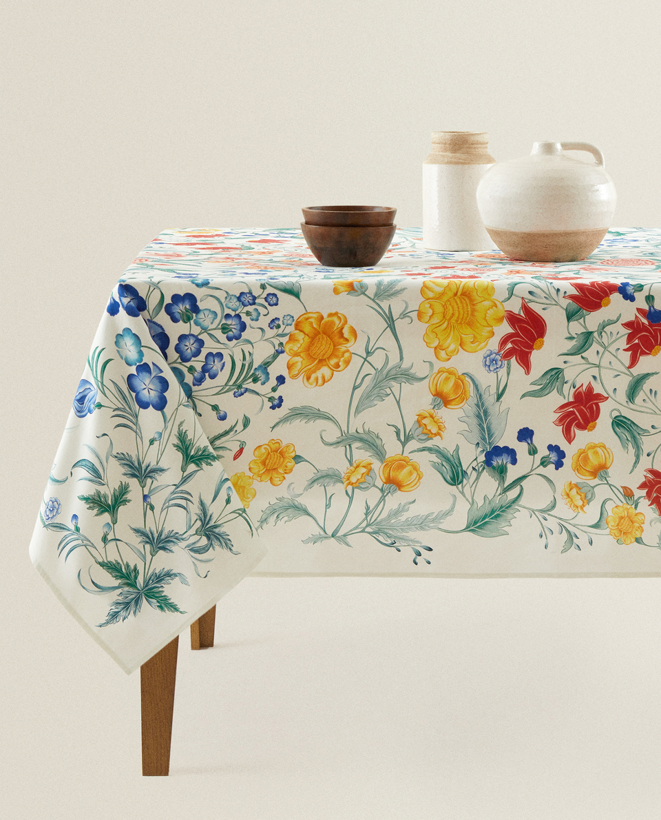 floral tablecloth