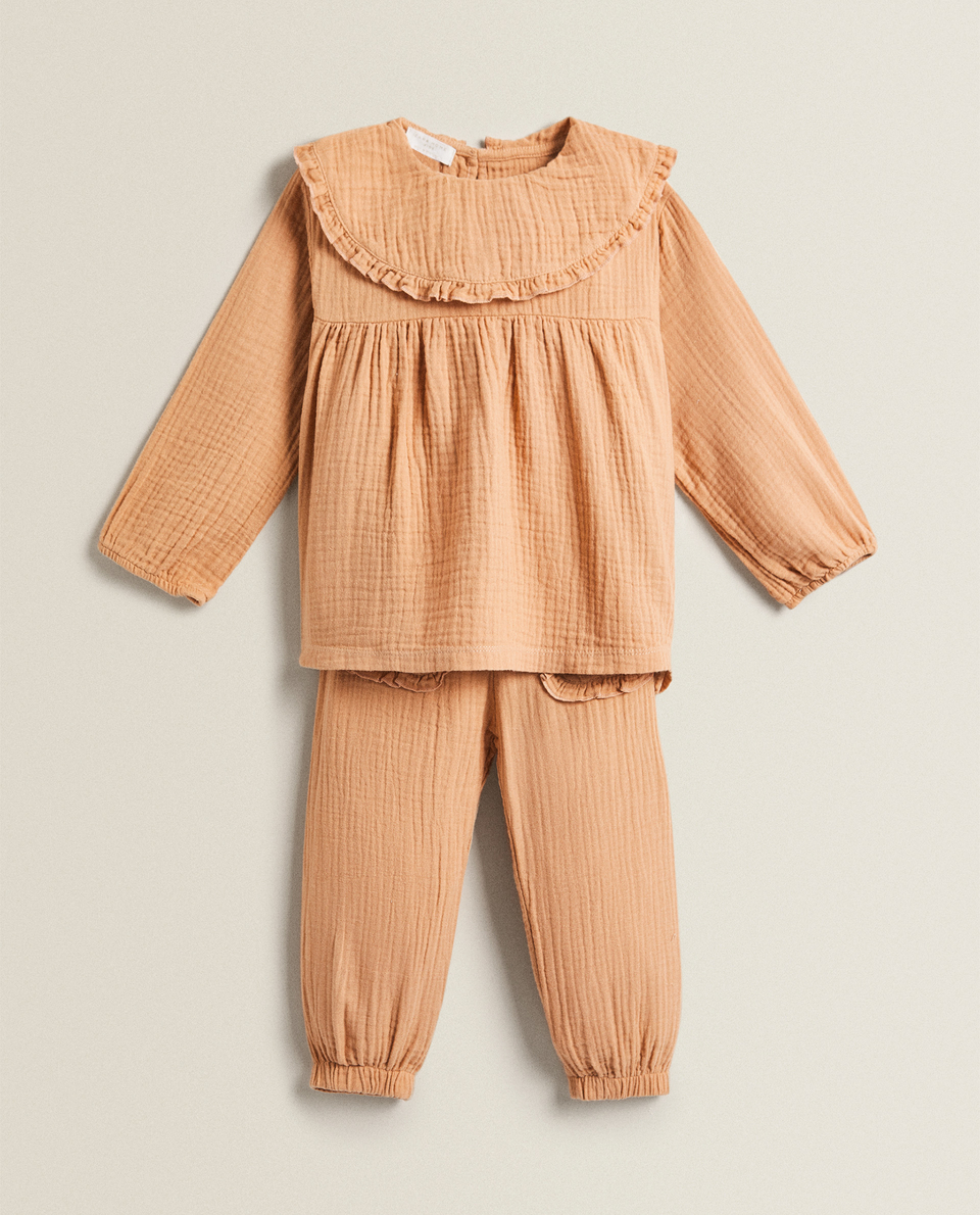 Pamuklu Burumcuk Pijama Takimi Ayakkabi Ve Aksesuar Giyim Ve Ayakkabi Cocuk Zara Home Turquia