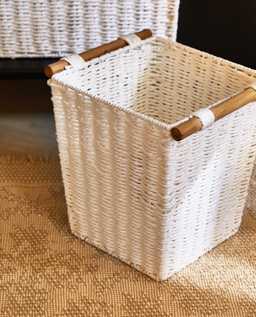 wicker storage baskets with lids