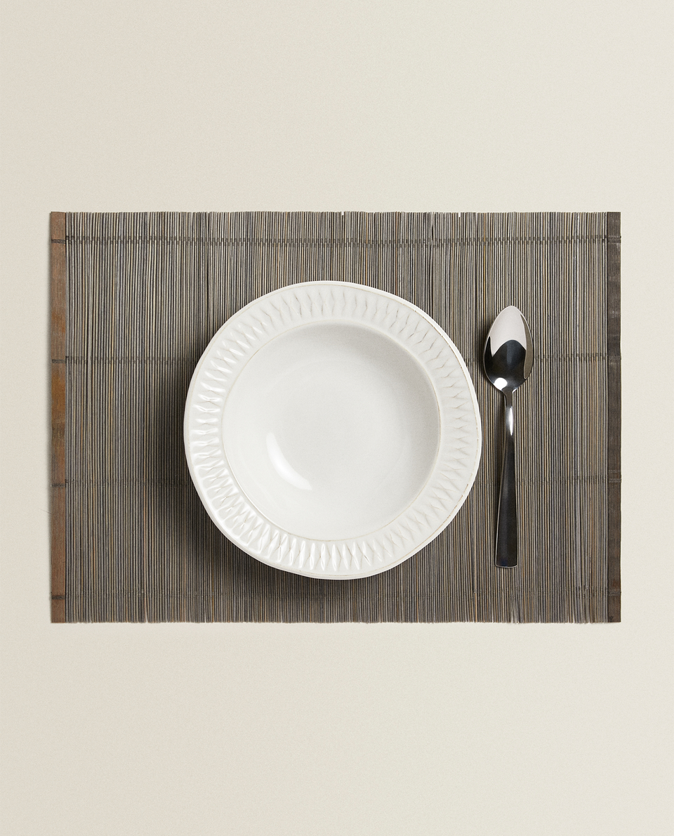 Set De Table Rond Liege Motif Triangles Par 2 Bloomingville