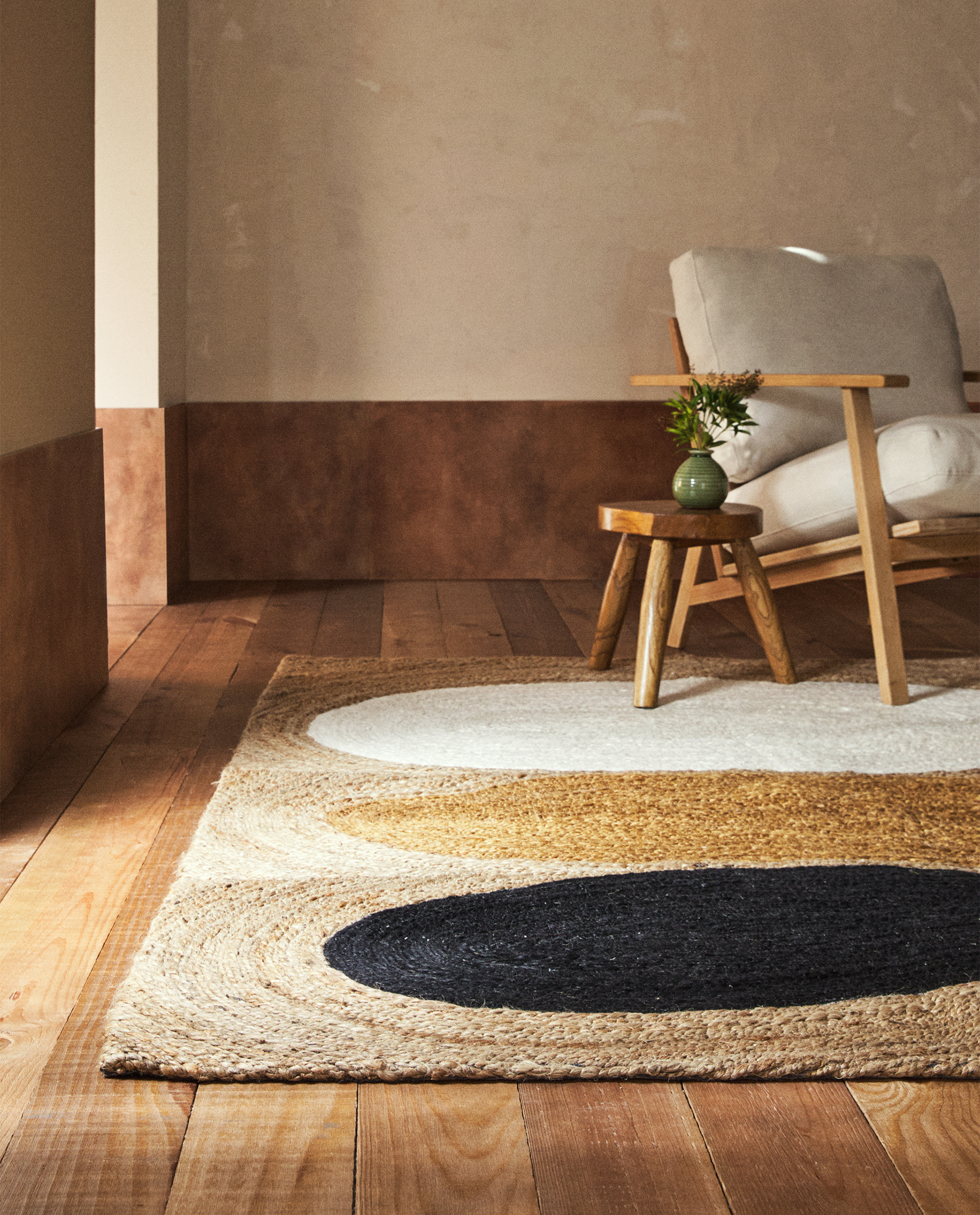 Renkli Jut Kilim Hali Oturma Odasi Zara Home Turquia