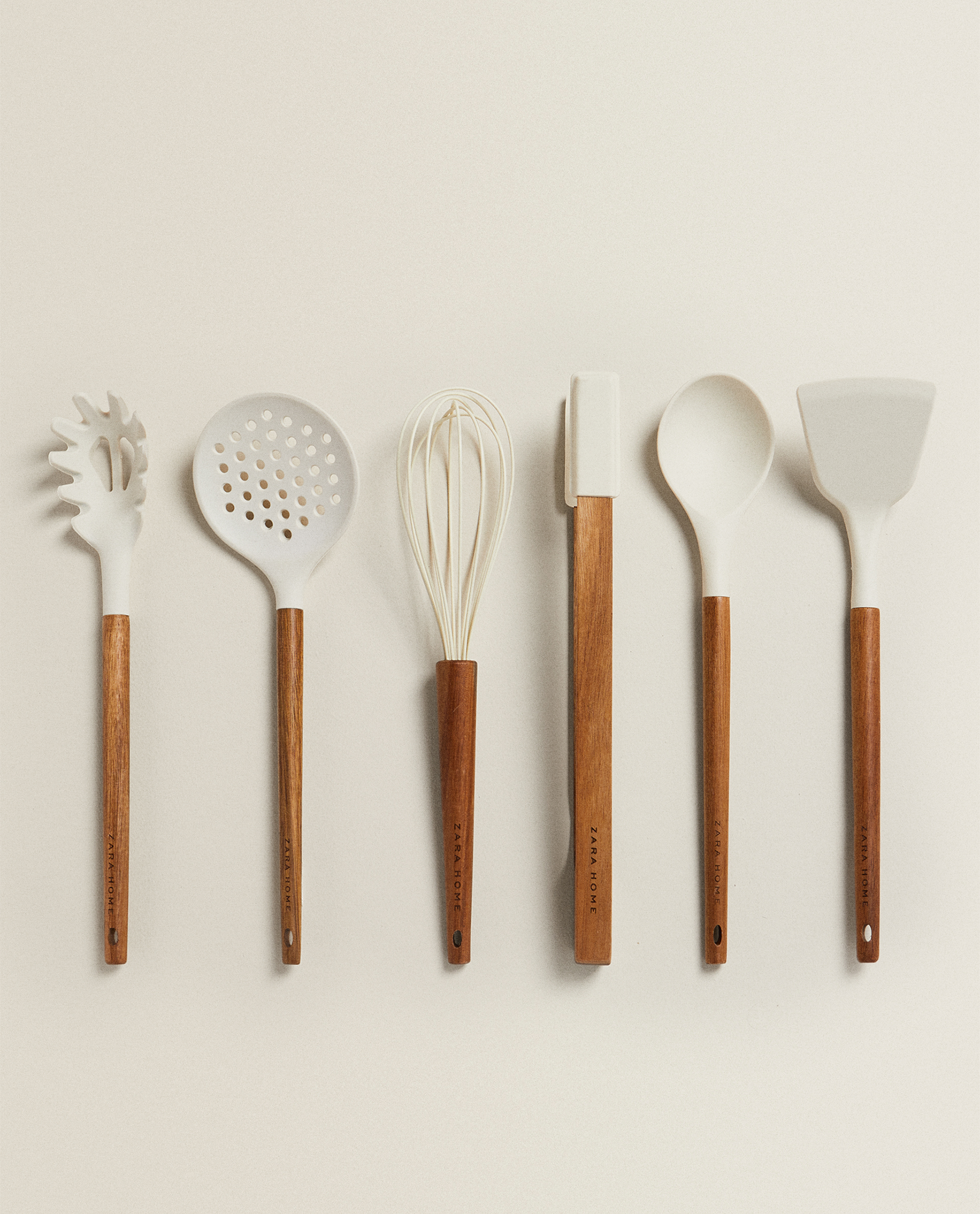 Set Of Silicone And Wood Utensils Cooking Utensils Kitchen