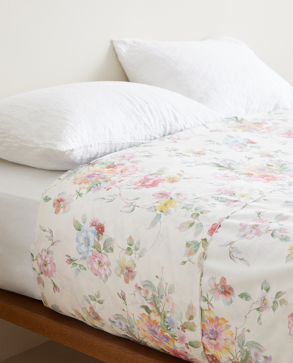 Floral Print Duvet Cover Pillowcases Bed Linen Bedroom