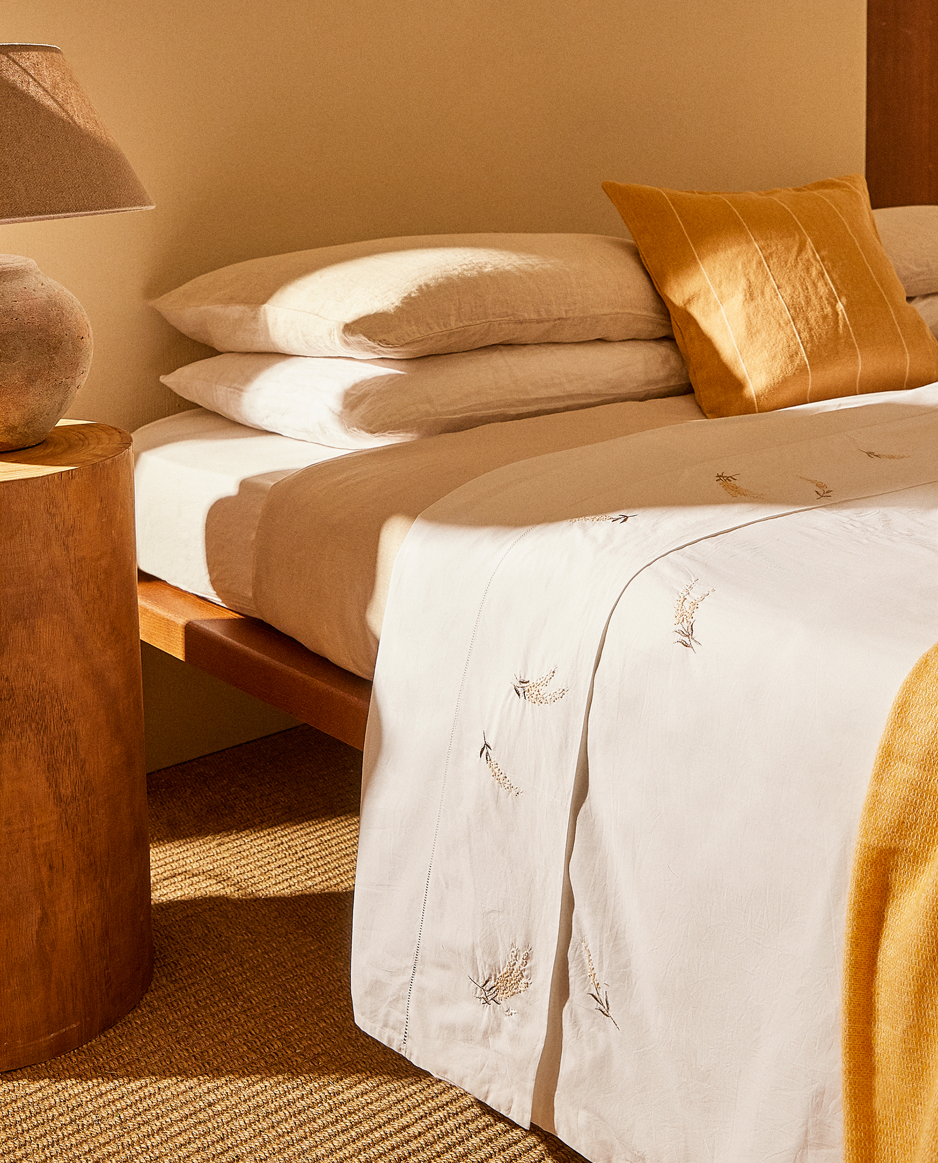 Duvet Cover With Lavender Embroidery Duvet Covers Bed Linen