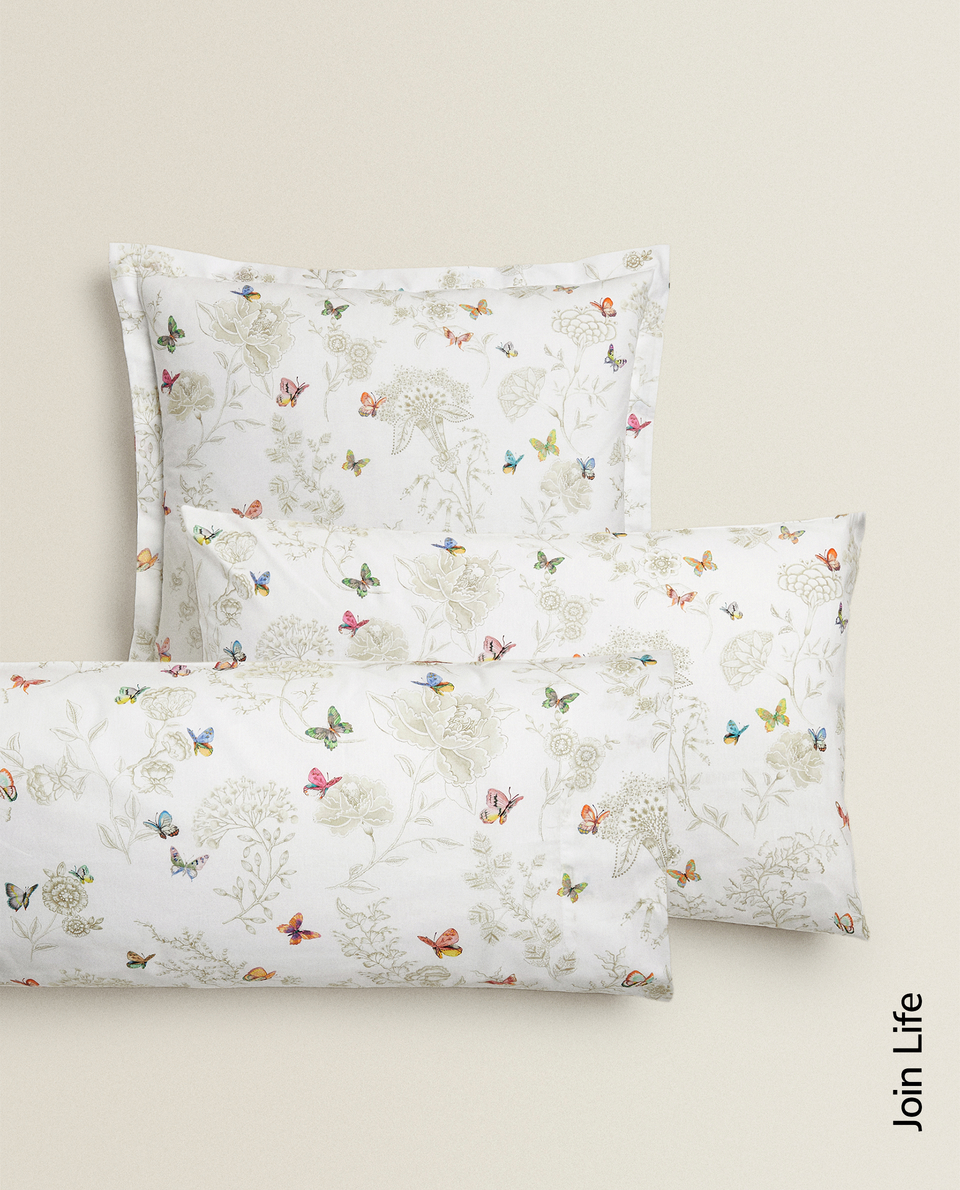 Flowers And Butterflies Pillowcase Pillowcases Bed Linen