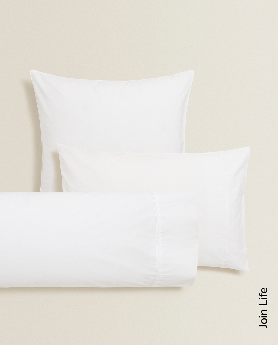 FITTED /& FLAT BED SHEETS PILLOWCASES PLAIN DYED COTTON PERCALE QUALITY ALL SIZES