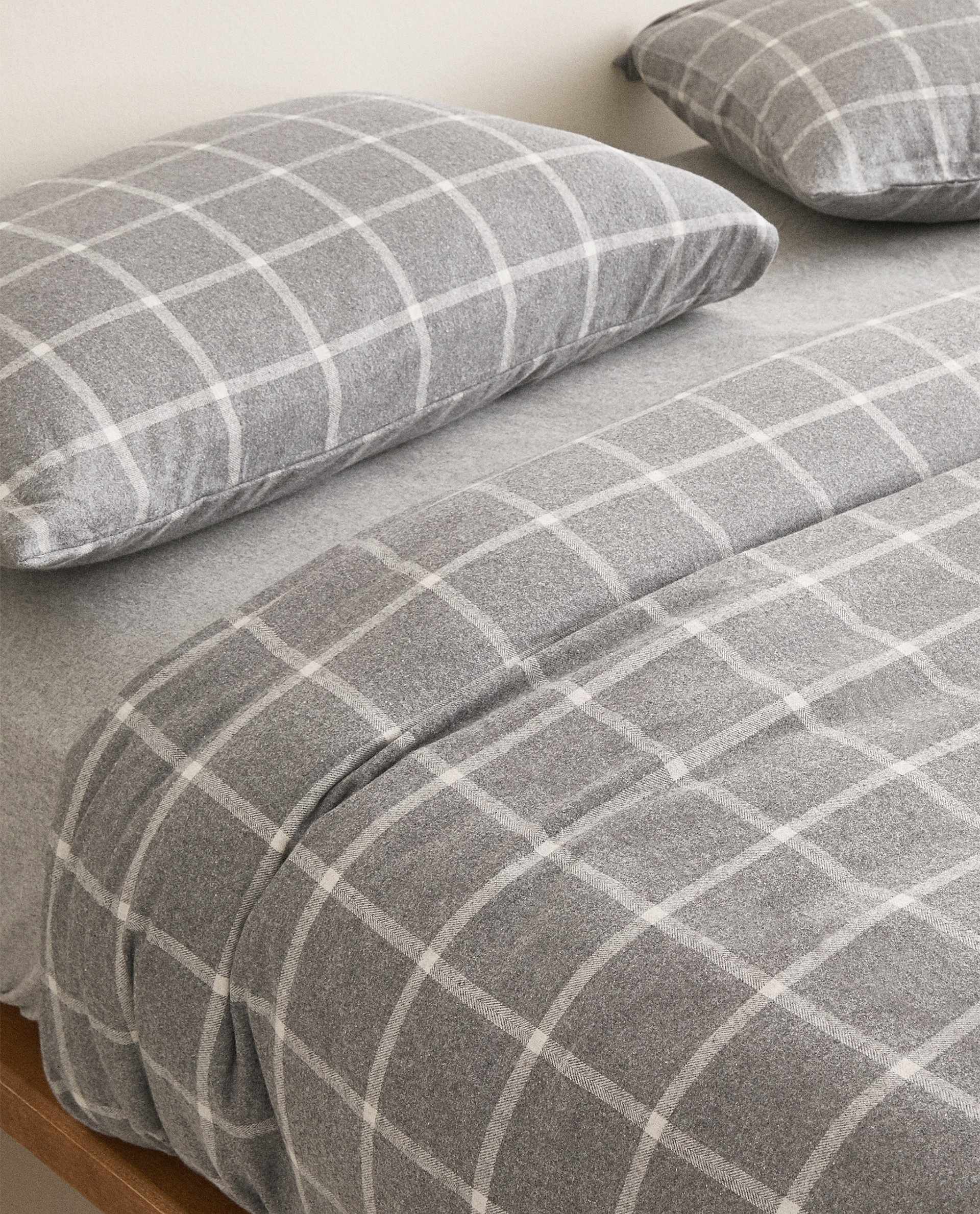 Check Flannel Duvet Cover Special Prices Zara Home Canada