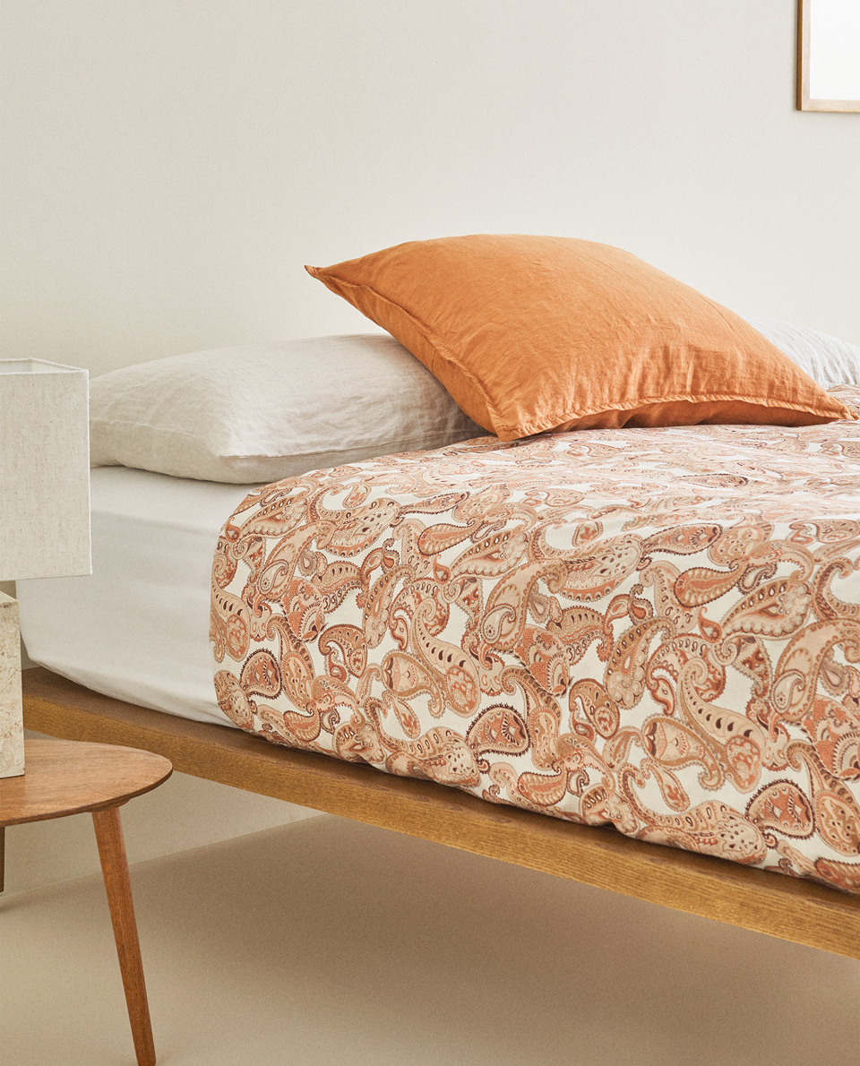 Paisley Duvet Cover Pillowcases Bed Linen Bedroom Zara