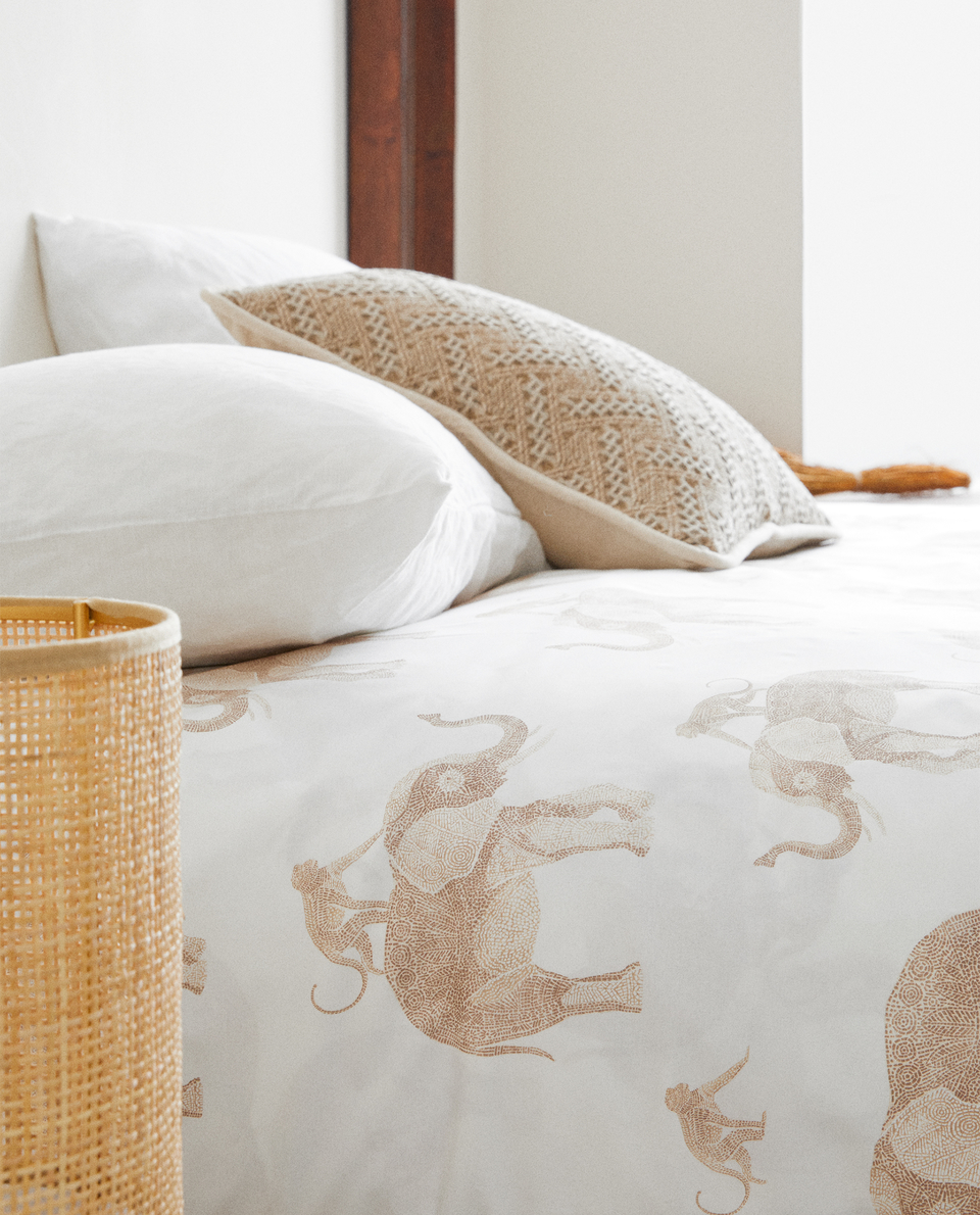 Elephant And Monkey Print Duvet Cover Duvet Covers Bed Linen