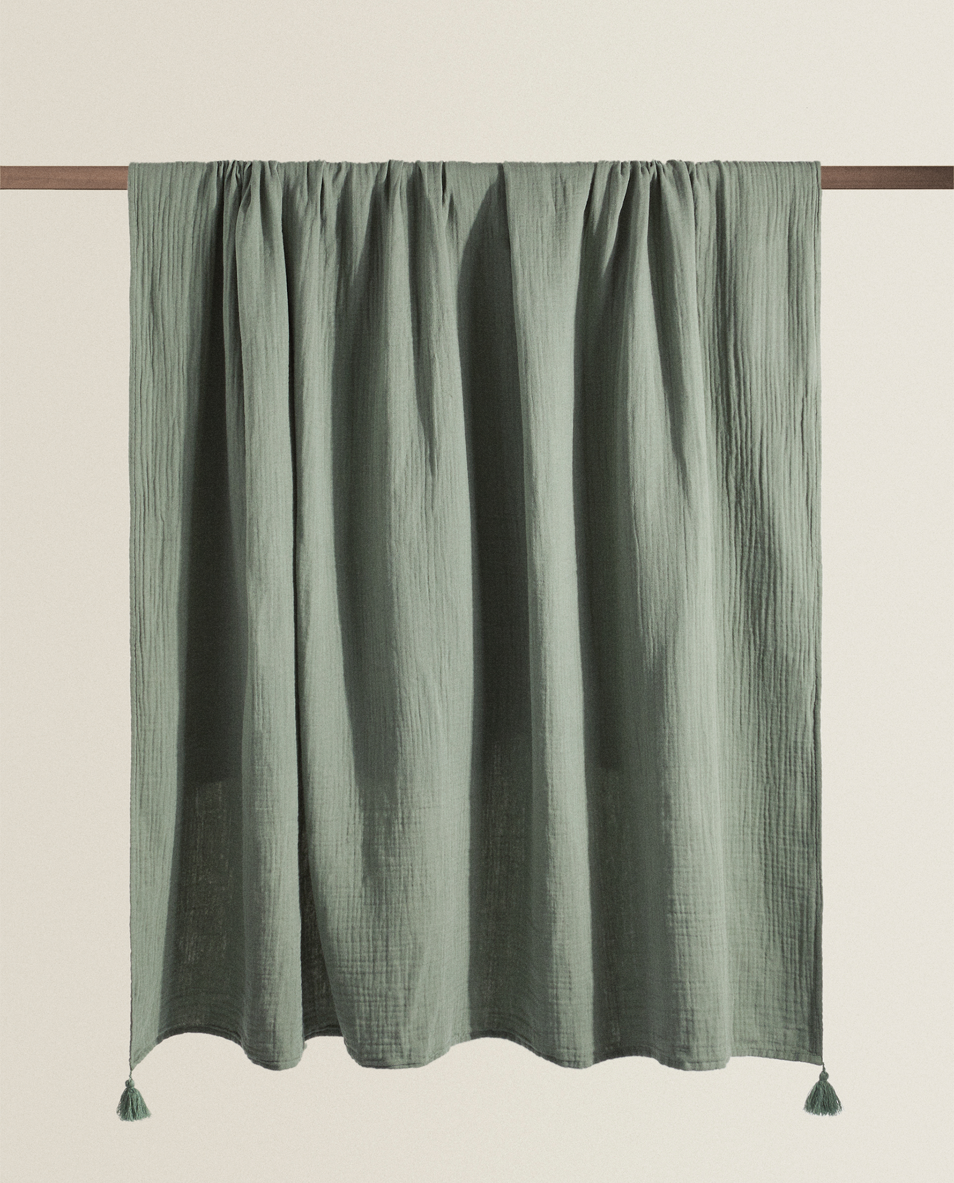 Chiffon Blanket With Tassels Curtains Living Room