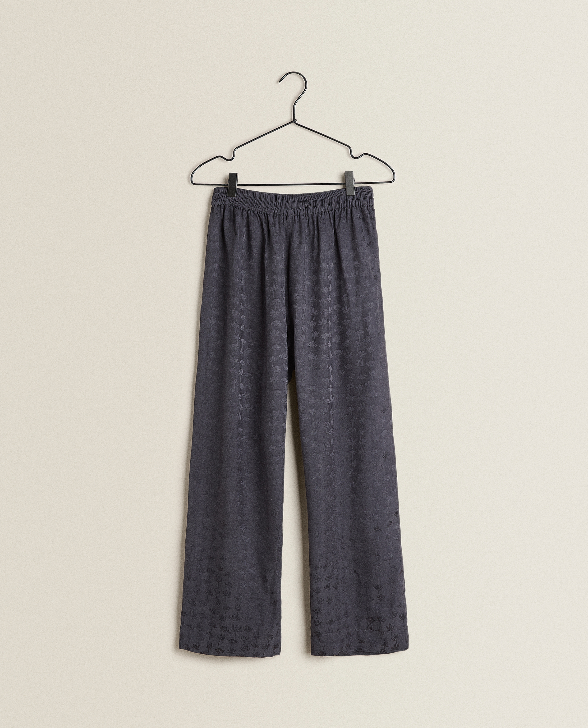 zara jacquard pants