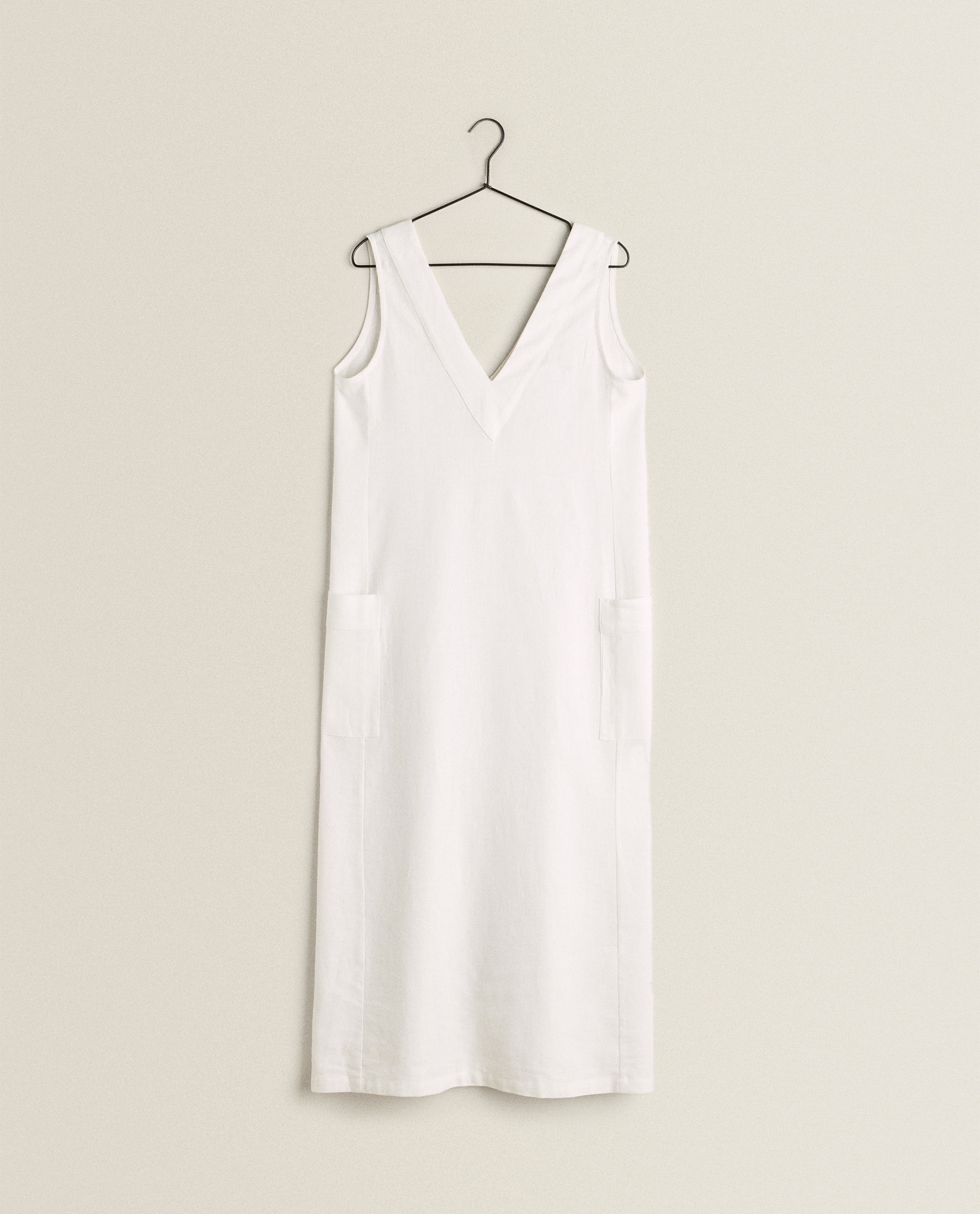 long white linen dress
