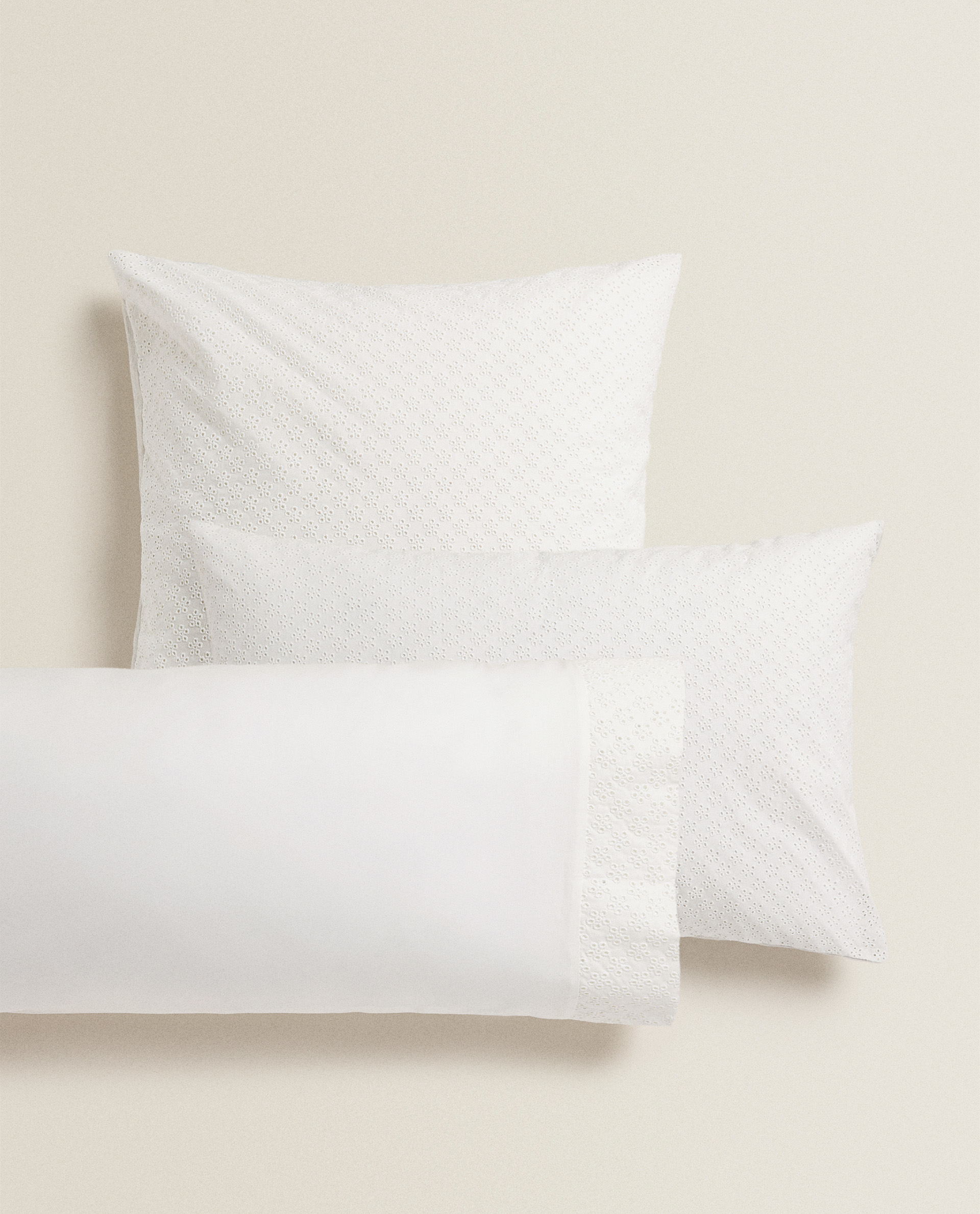 EMBROIDERED JERSEY FABRIC PILLOWCASE 