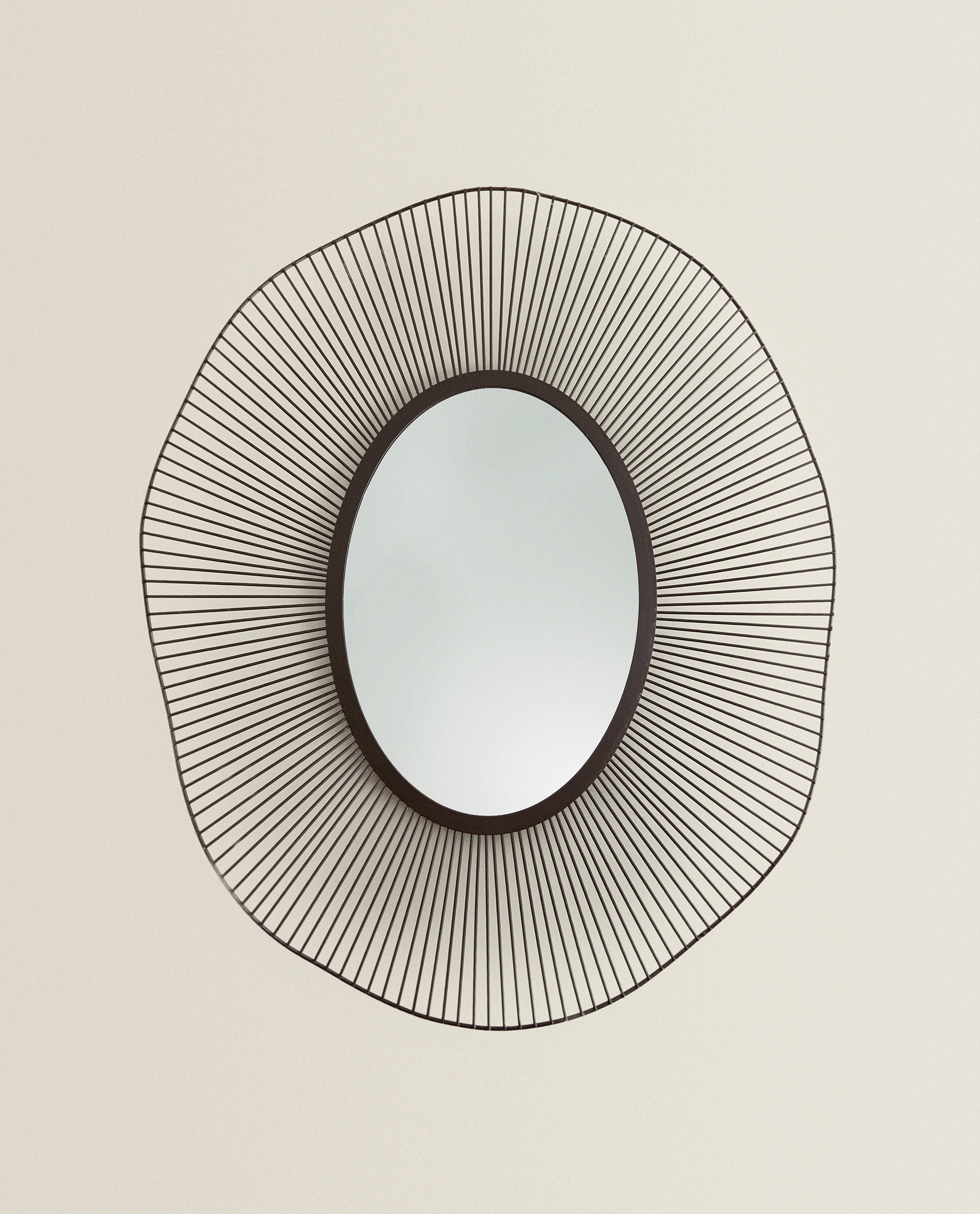 Mirror With Irregular Metal Frame