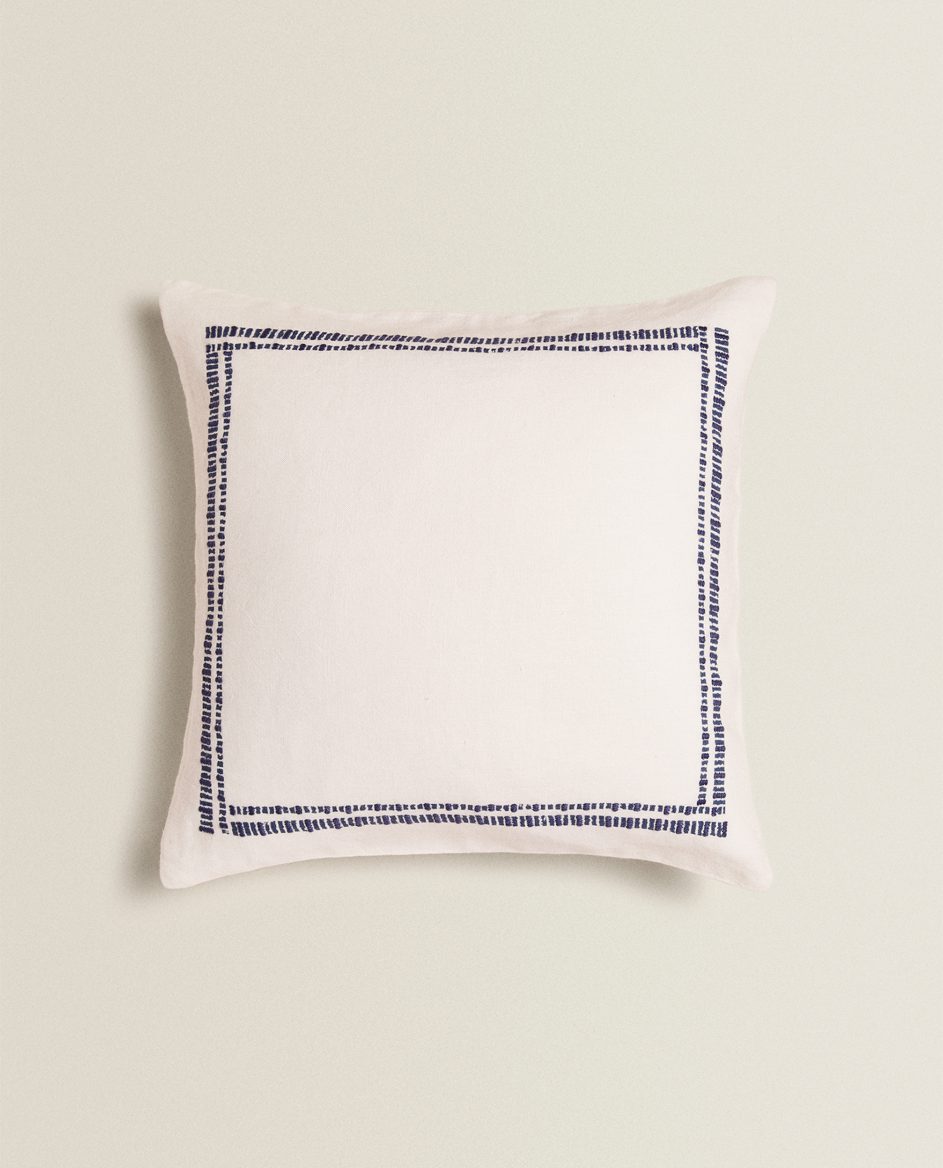 Embroidered Linen Throw Pillow Cover Door Knobs Decoration